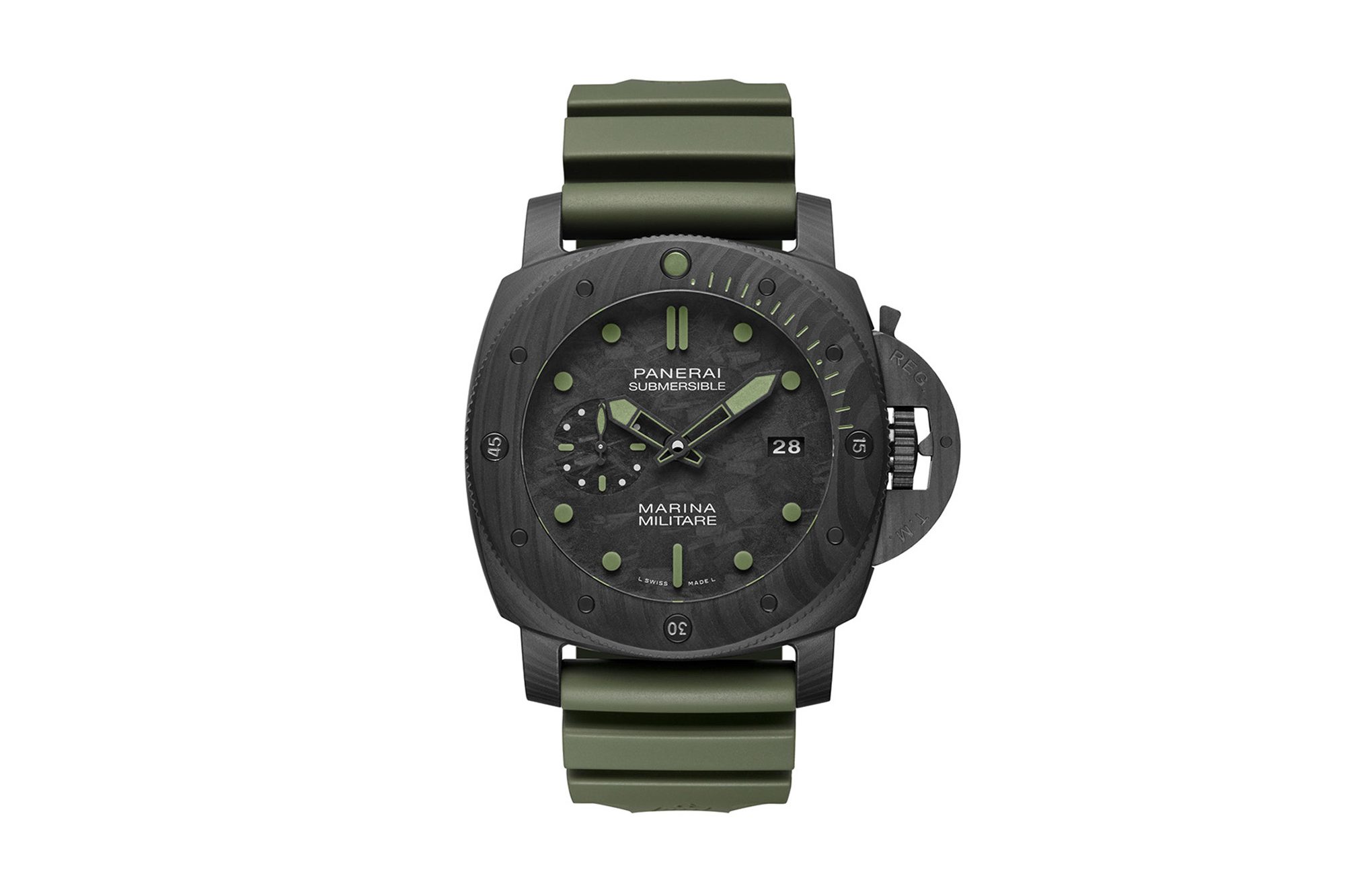 panerai submersible marina militare carbotech 47mm pam961