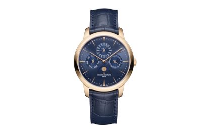 vacheron constantin patrimony perpetual calendar ultra thin blue dial