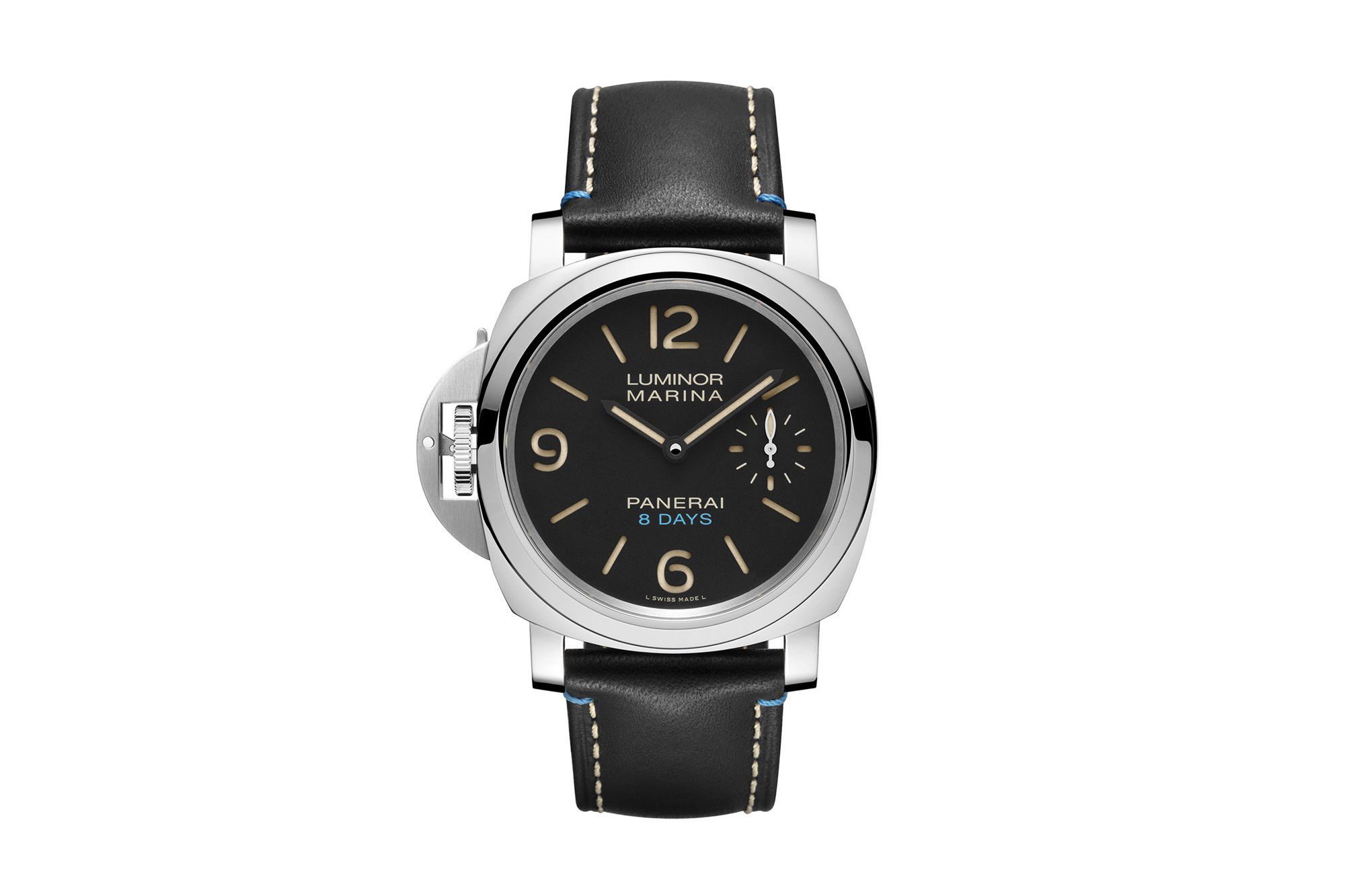 panerai pam796 luminor left handed 8 days acciaio 44mm