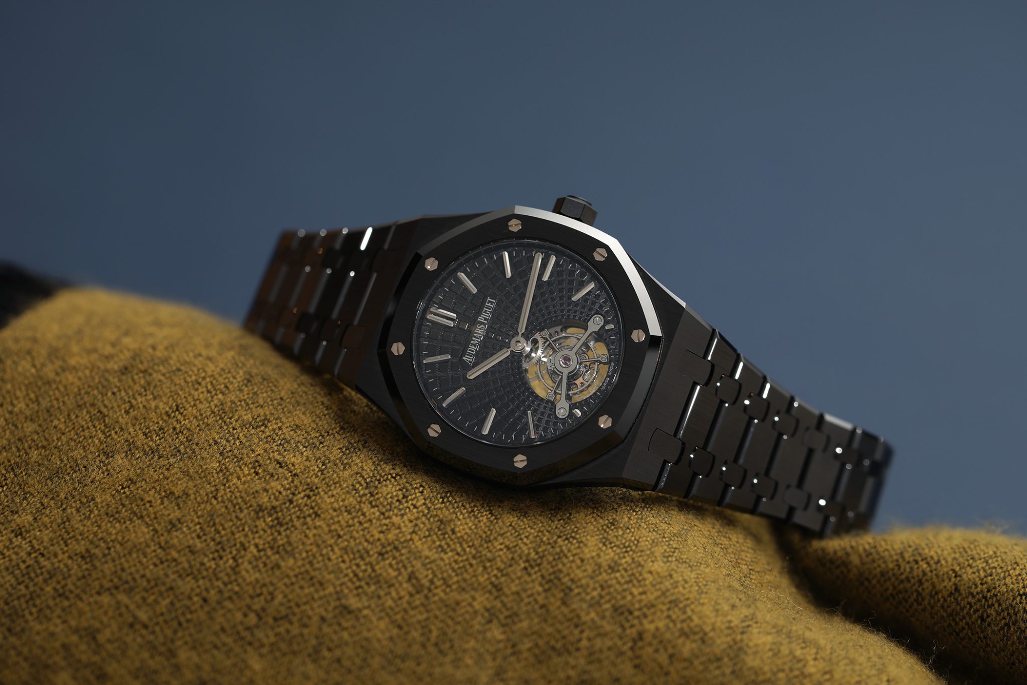 Audemars Piguet Royal Oak Perpetual Calendar Openworked in Black Ceramic