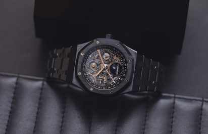 Audemars Piguet Royal Oak Perpetual Calendar Openworked in Black Ceramic Ref.: 26585CE