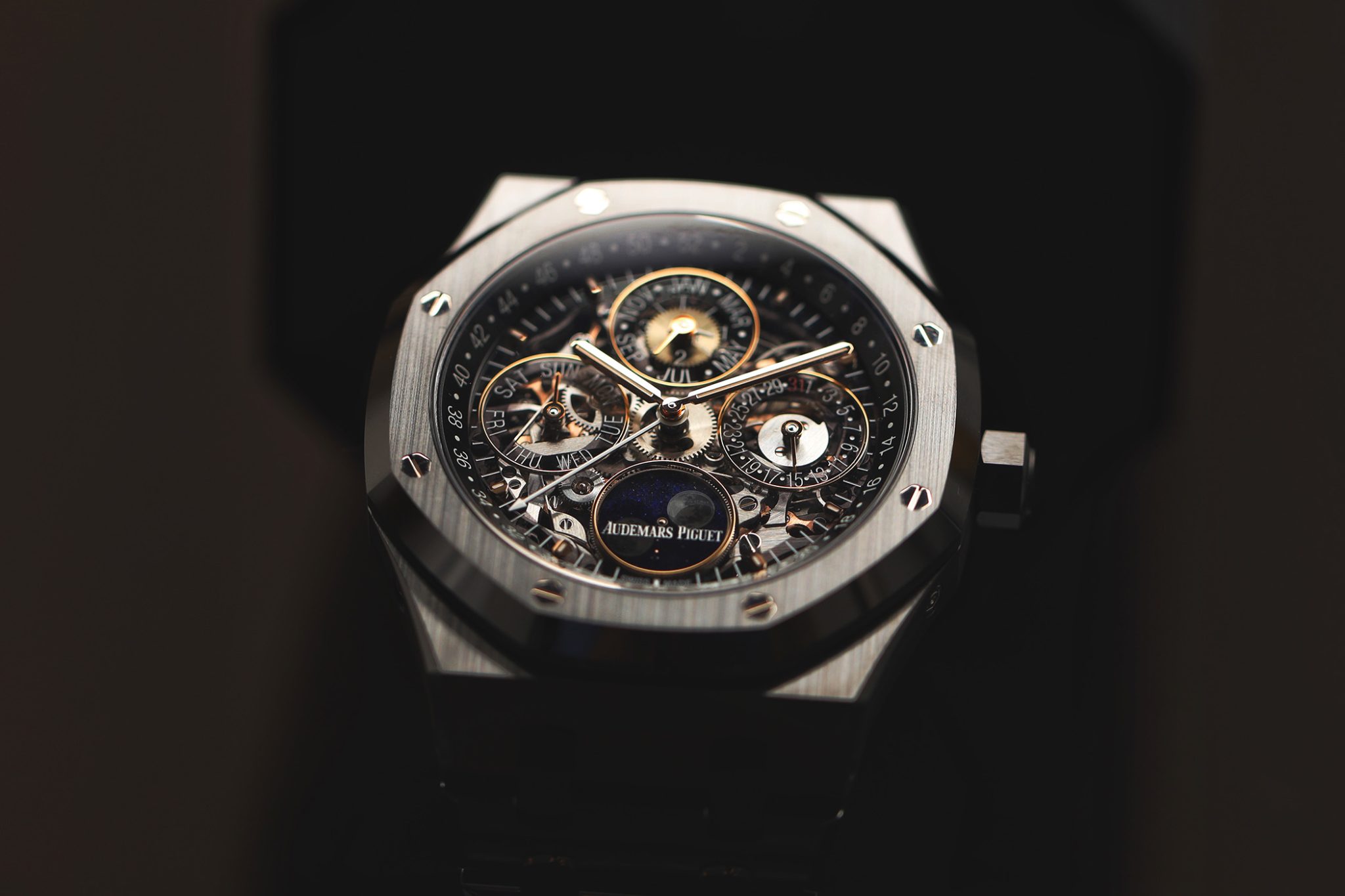 Audemars Piguet Royal Oak Perpetual Calendar Openworked in Black Ceramic Ref.: 26585CE