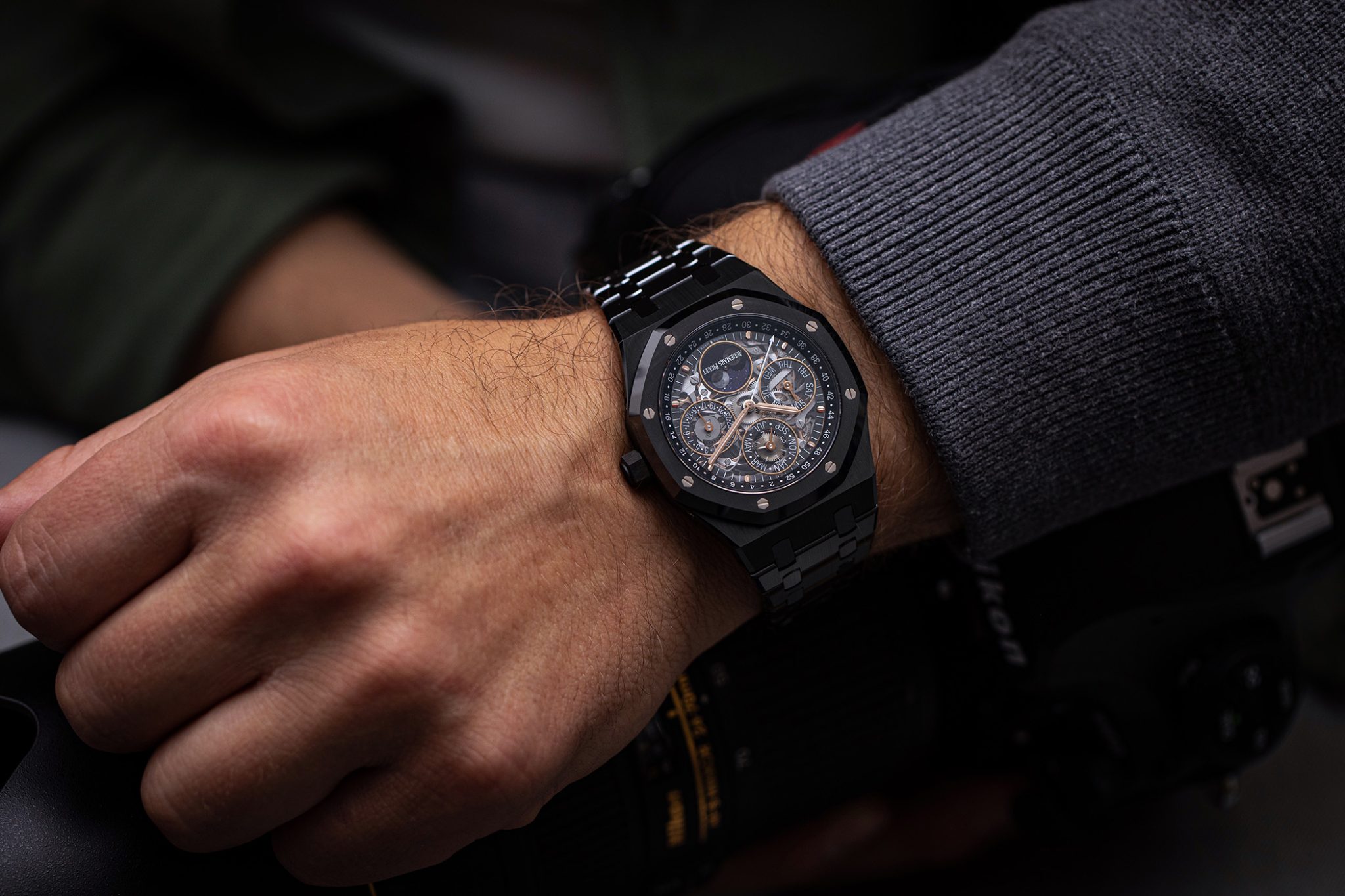 Audemars Piguet Royal Oak Perpetual Calendar Openworked in Black Ceramic