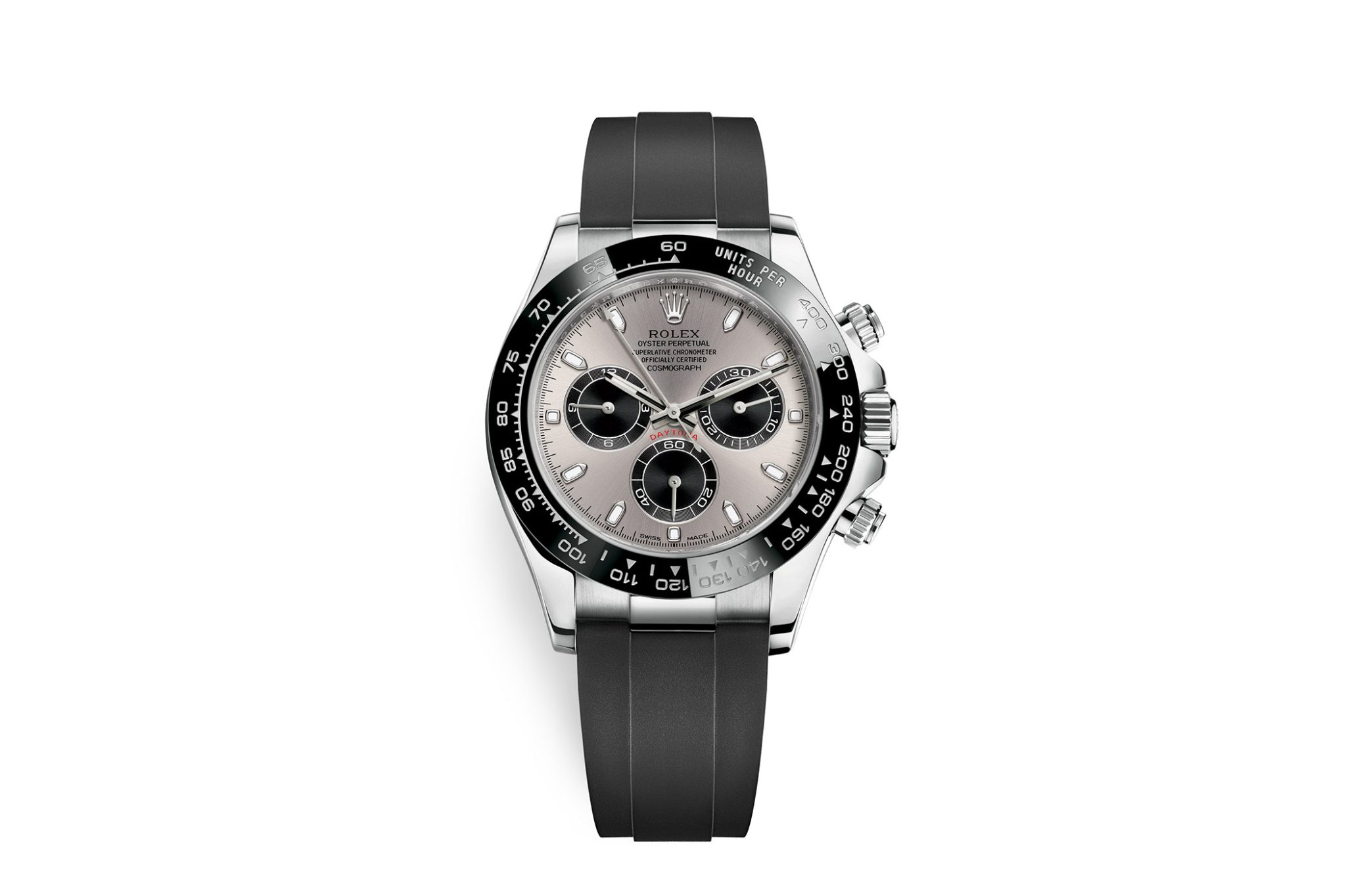 Rolex Cosmograph Daytona in White Gold with Oysterflex Bracelet