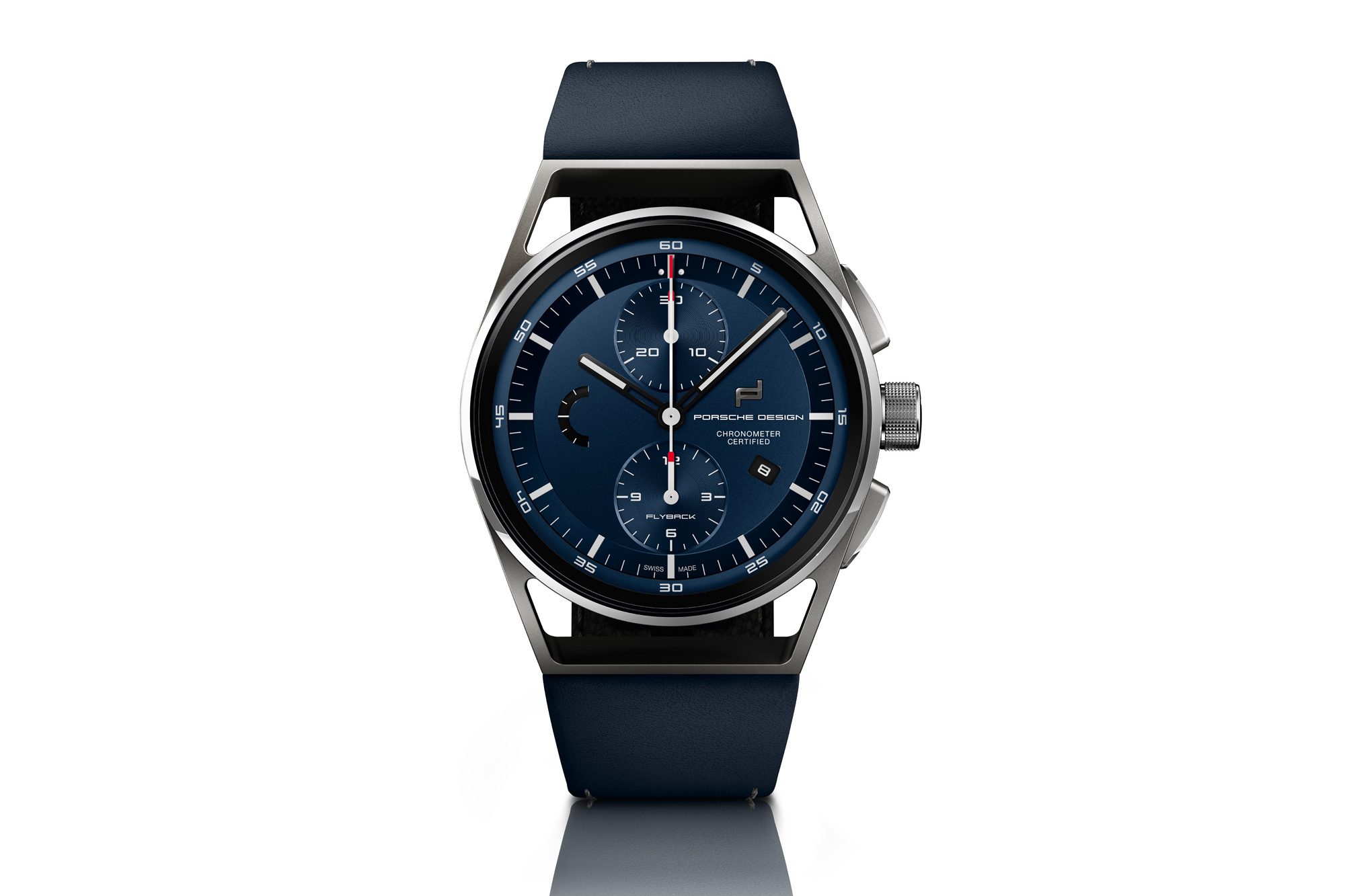 Porsche Design 1919 Chronotimer Flyback Blue Leather