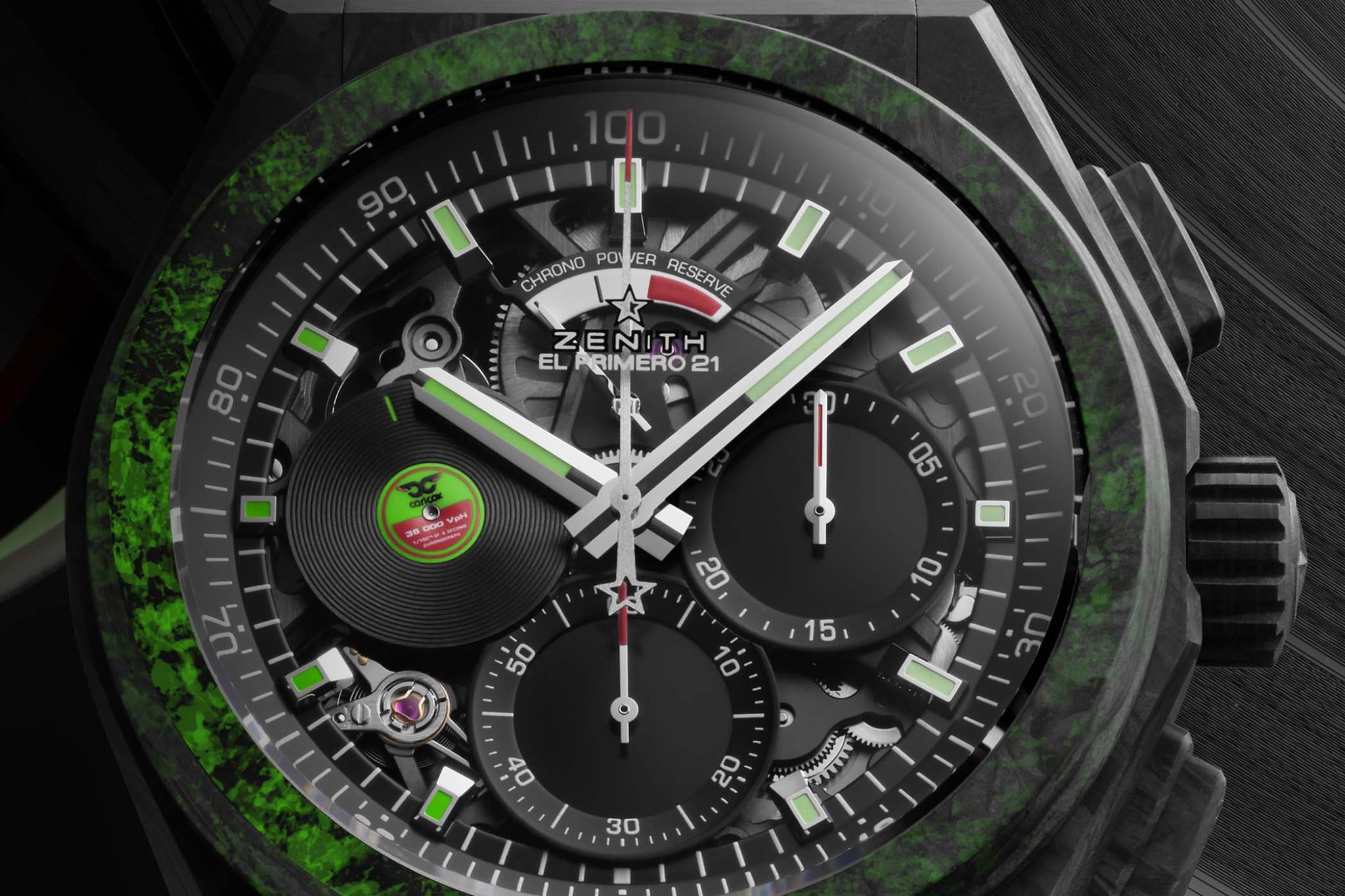 Zenith Defy 21 Carl Cox Edition Close-Up Lume