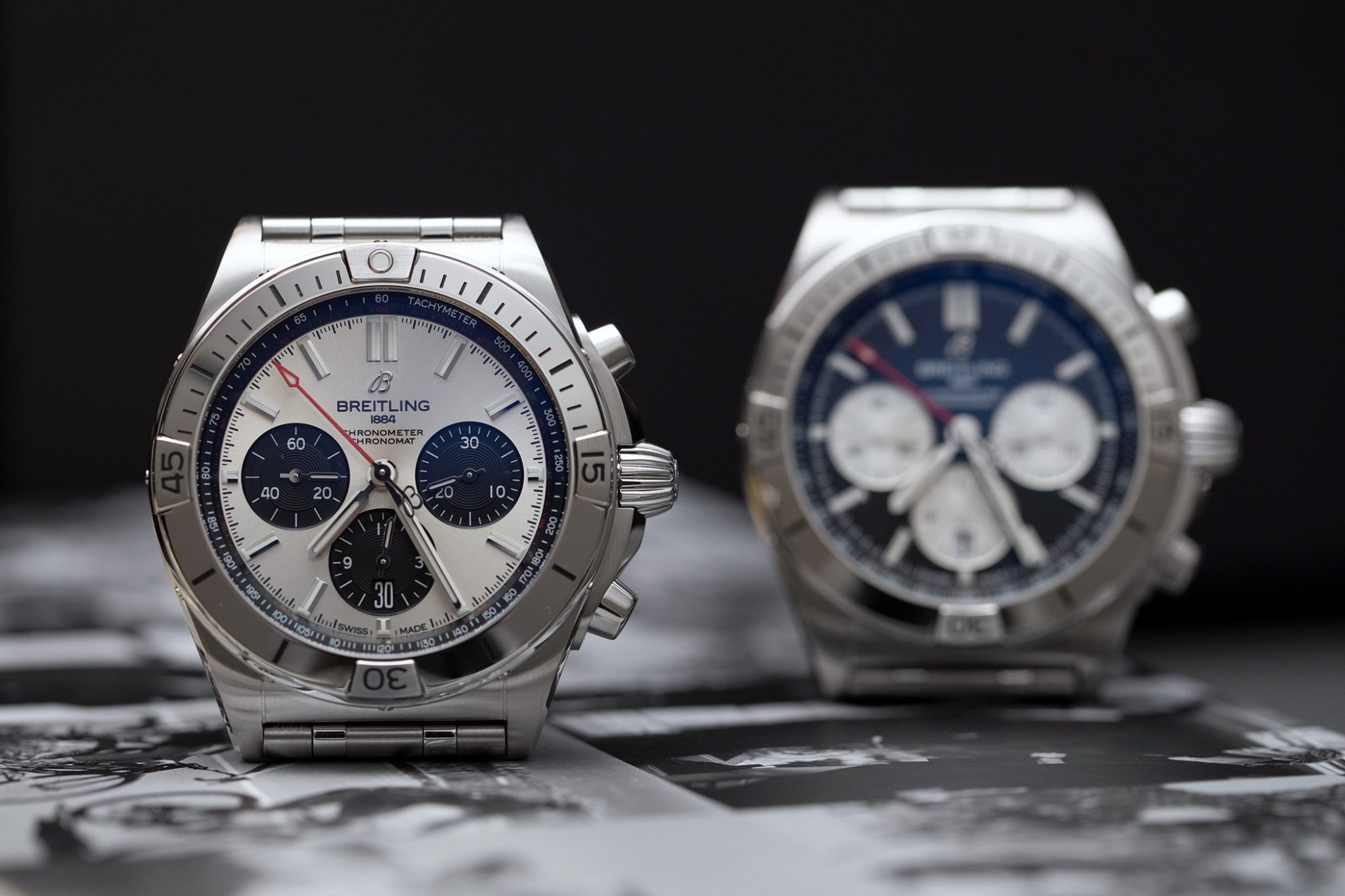 The new Breitling Chronomat collection, here the new Chronomat B01 42 in Stainless Steel with the silver dial