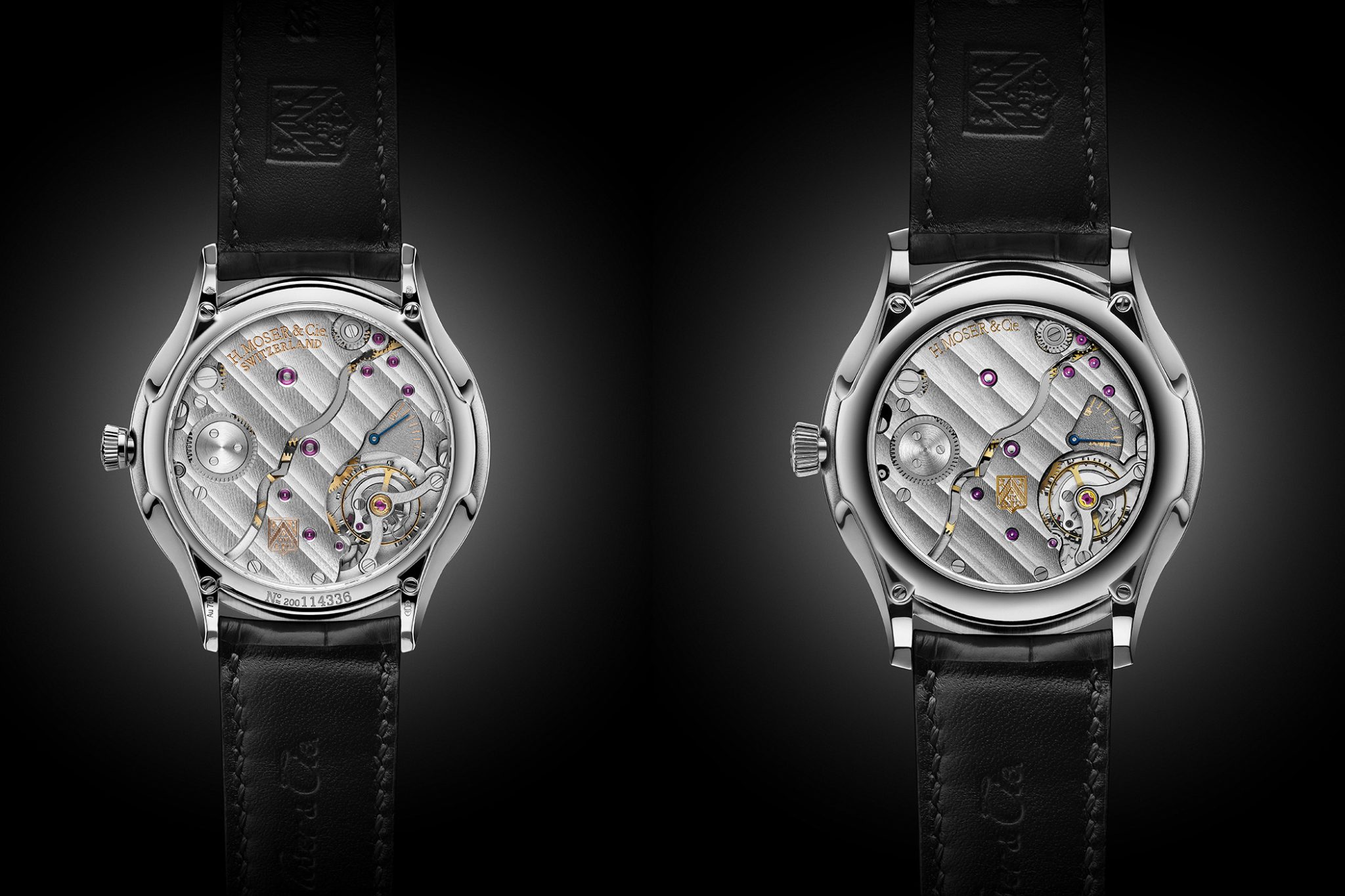 H. Moser & Cie Venturer Vantablack Black Hands in 39mm Ref. 2327-0222 and in 43mm as XL Ref. 2327-1213 - Casebacks