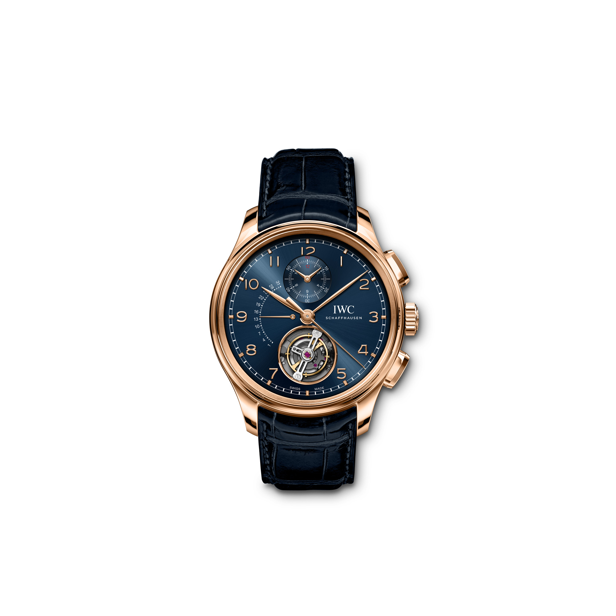 IWC Portugieser Tourbillon Rétrograde Chronograph IW394005 Boutique Edition 18k Armor Gold Watches And Wonders 2020 Novelty