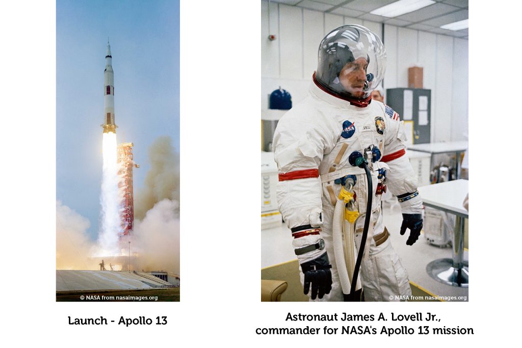 Launch - Apollo 13. Astronaut James A. Lovell Jr. Commander for NASA's Apollo 13 mission.
