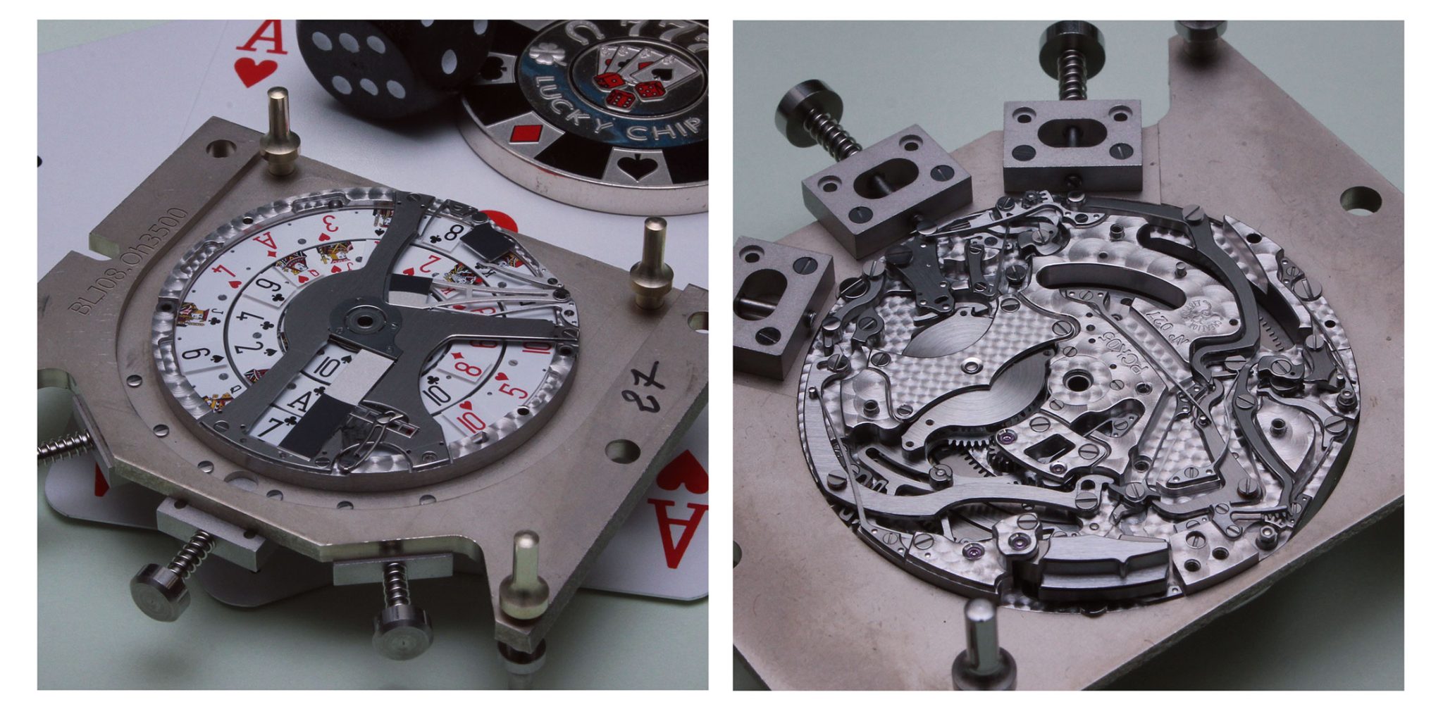  Christophe Claret Poker Watch Gaming Collection calibre movement front back