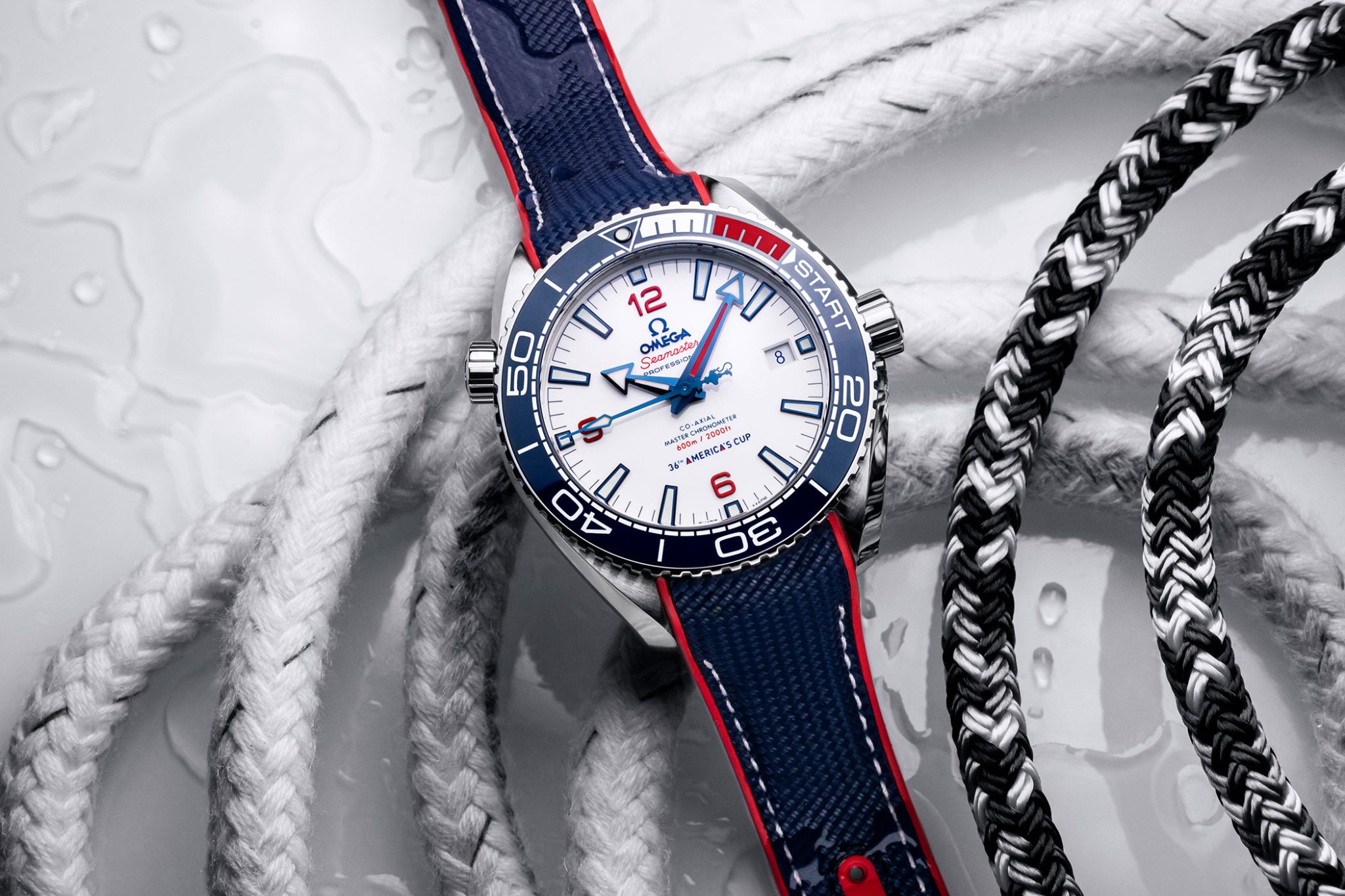 The new OMEGA Seamaster Planet-Ocean 36th America’s Cup Limited-Edition. OMEGA returns as America's Cup timekeeper in 2021