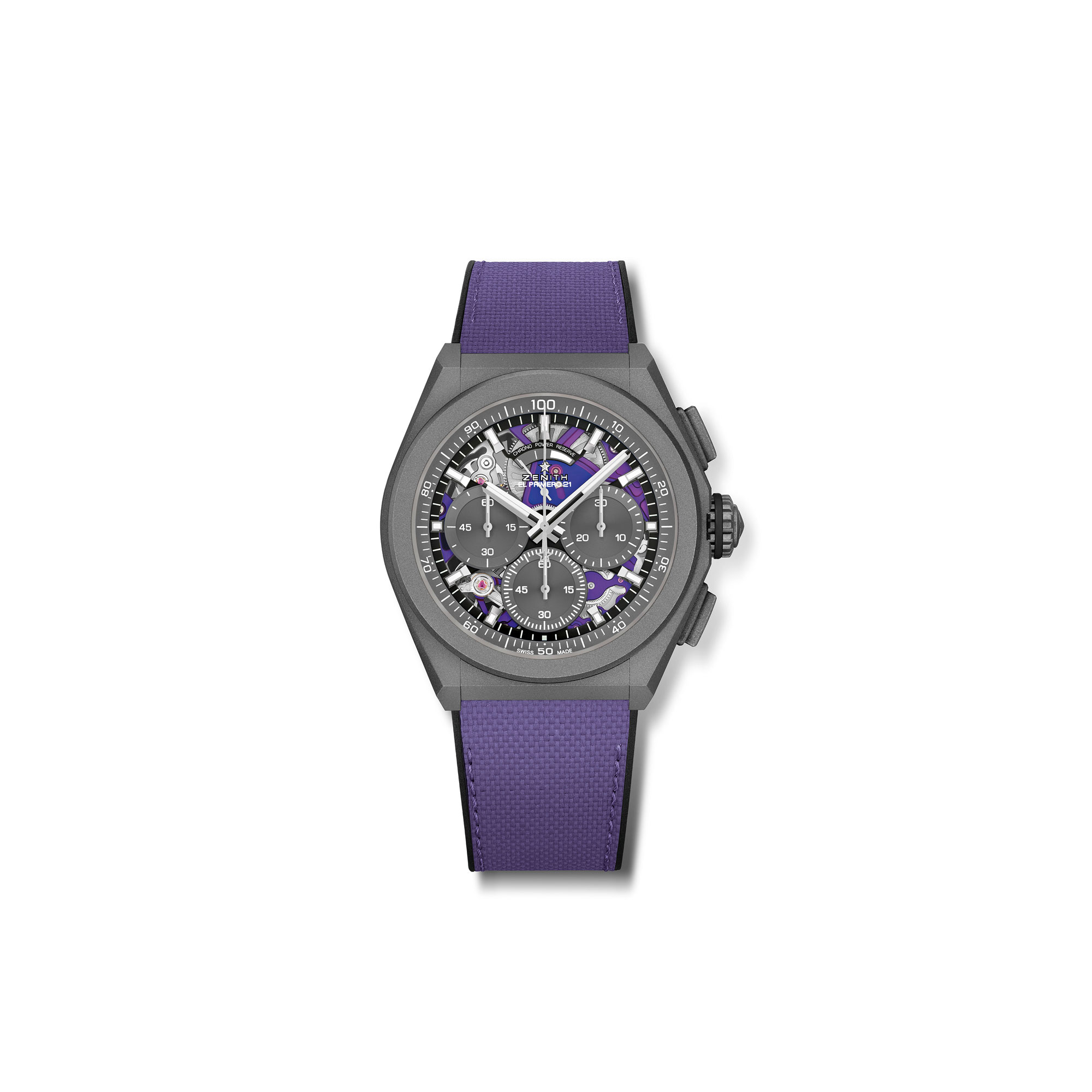 Zenith Defy21 Ultraviolet. Dial side. Novelty 2020, News