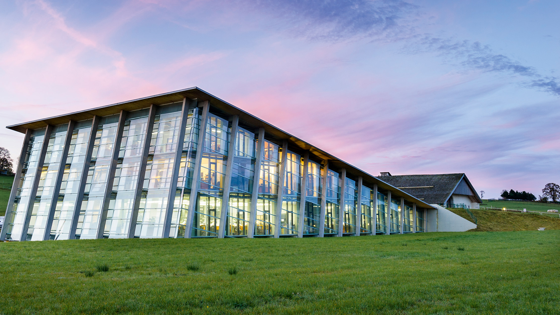 The farm and Atelier from Greubel Forsey during the afternoon