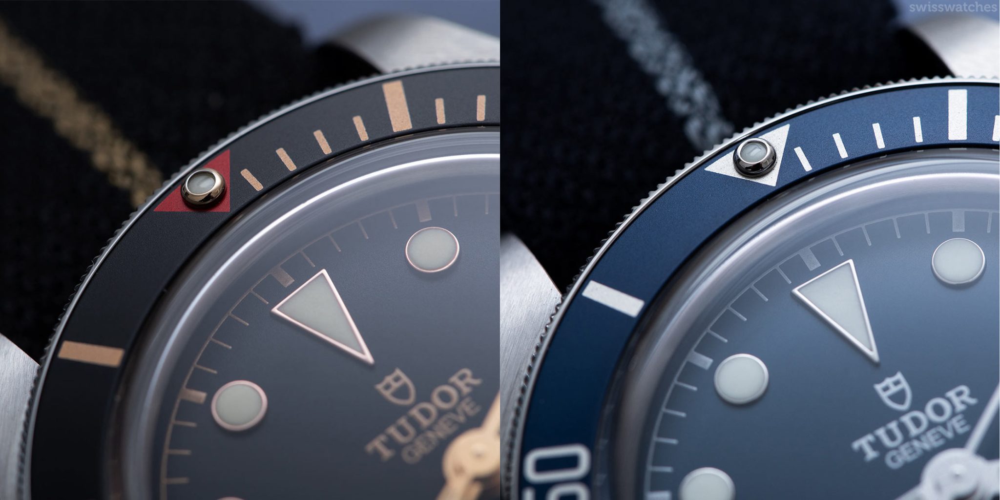 Bezel of the Tudor Black Bay 58 Black & Blue