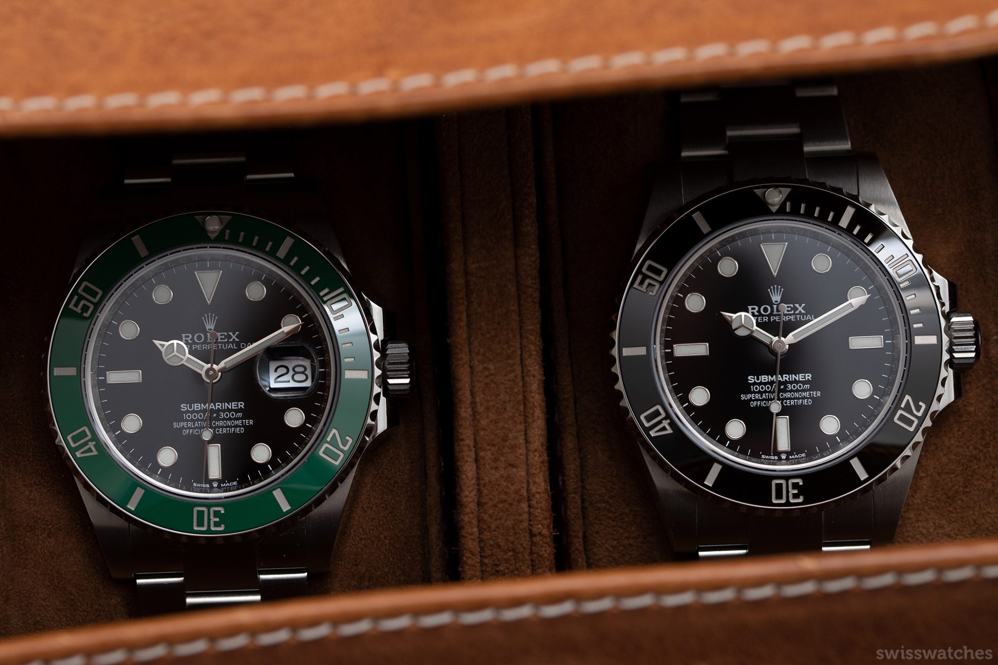 Rolex Submariner Date Ref. 126610LV and Rolex Submariner No Date m124060