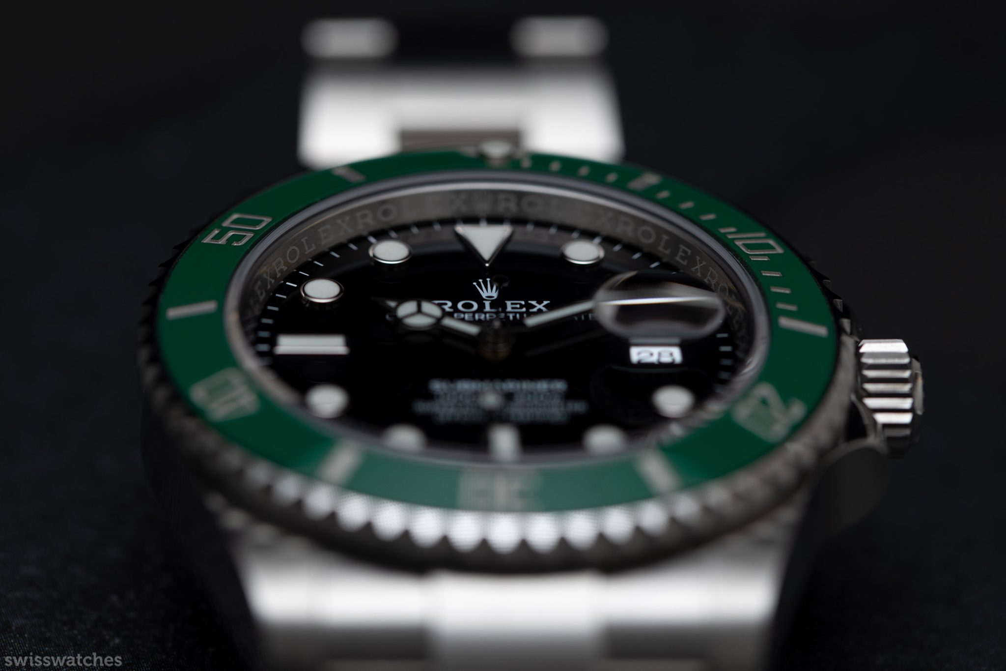 Rolex Submariner Date m126610lv with green bezel and black dial