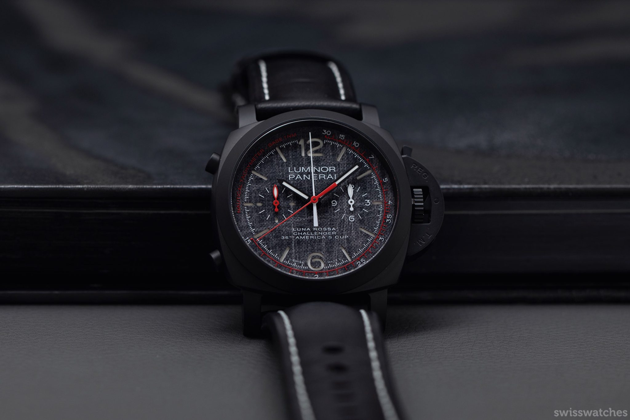 Panerai Luminor Luna Rossa Chrono Flyback 44mm PAM01037 Dial