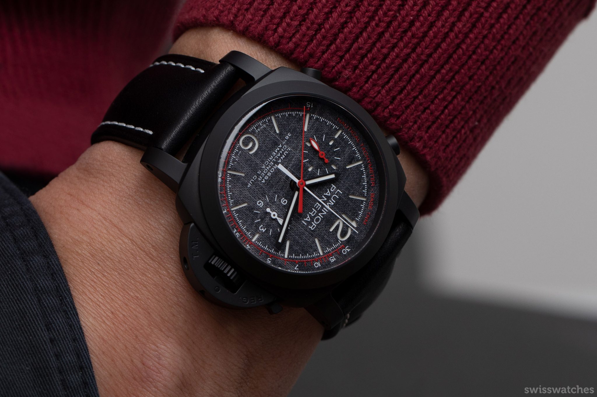 Panerai Luminor Luna Rossa Chrono Flyback 44mm PAM01037 Wristshot