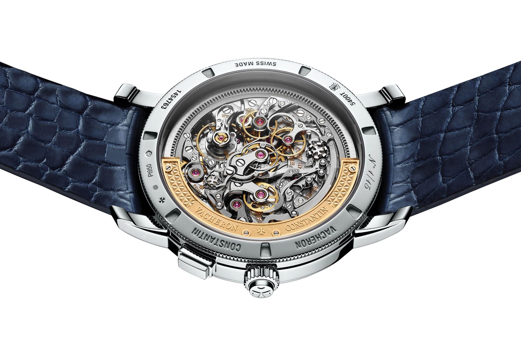 Vacheron Constantin Traditionnelle Split-Seconds Chronograph Ultra-Thin Collection Excellence Platine calibre 3500 caseback 