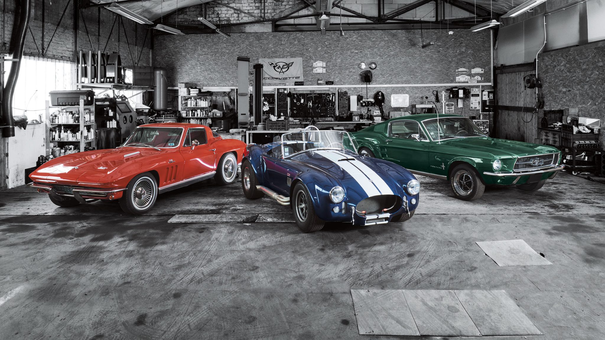 Breitling Top Time Classic Cars Capsule collection car Shelby Cobra blue Ford Mustang green Chevrolet Corvette red