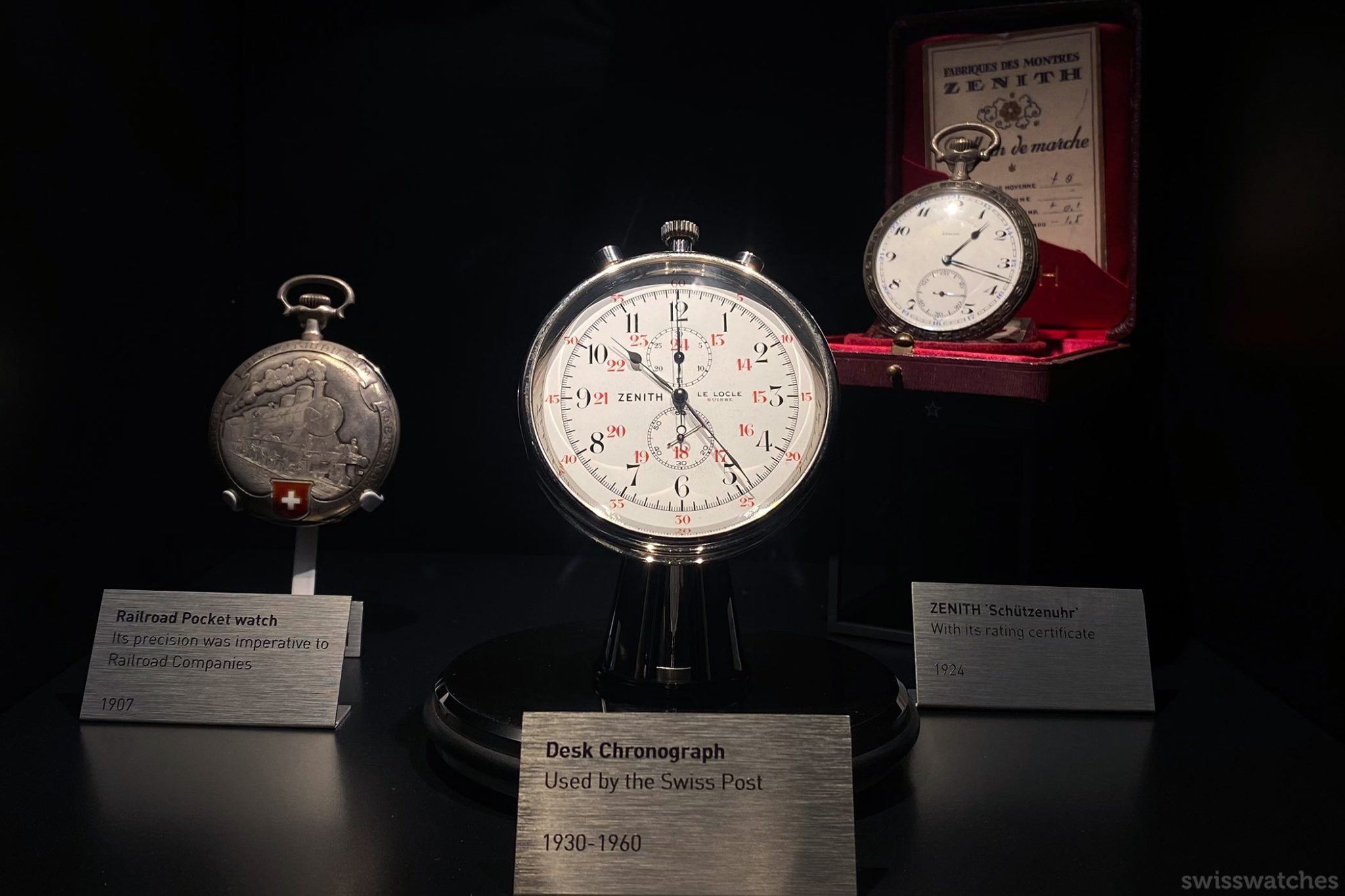 Famous pocket watches at Zenith manufacture