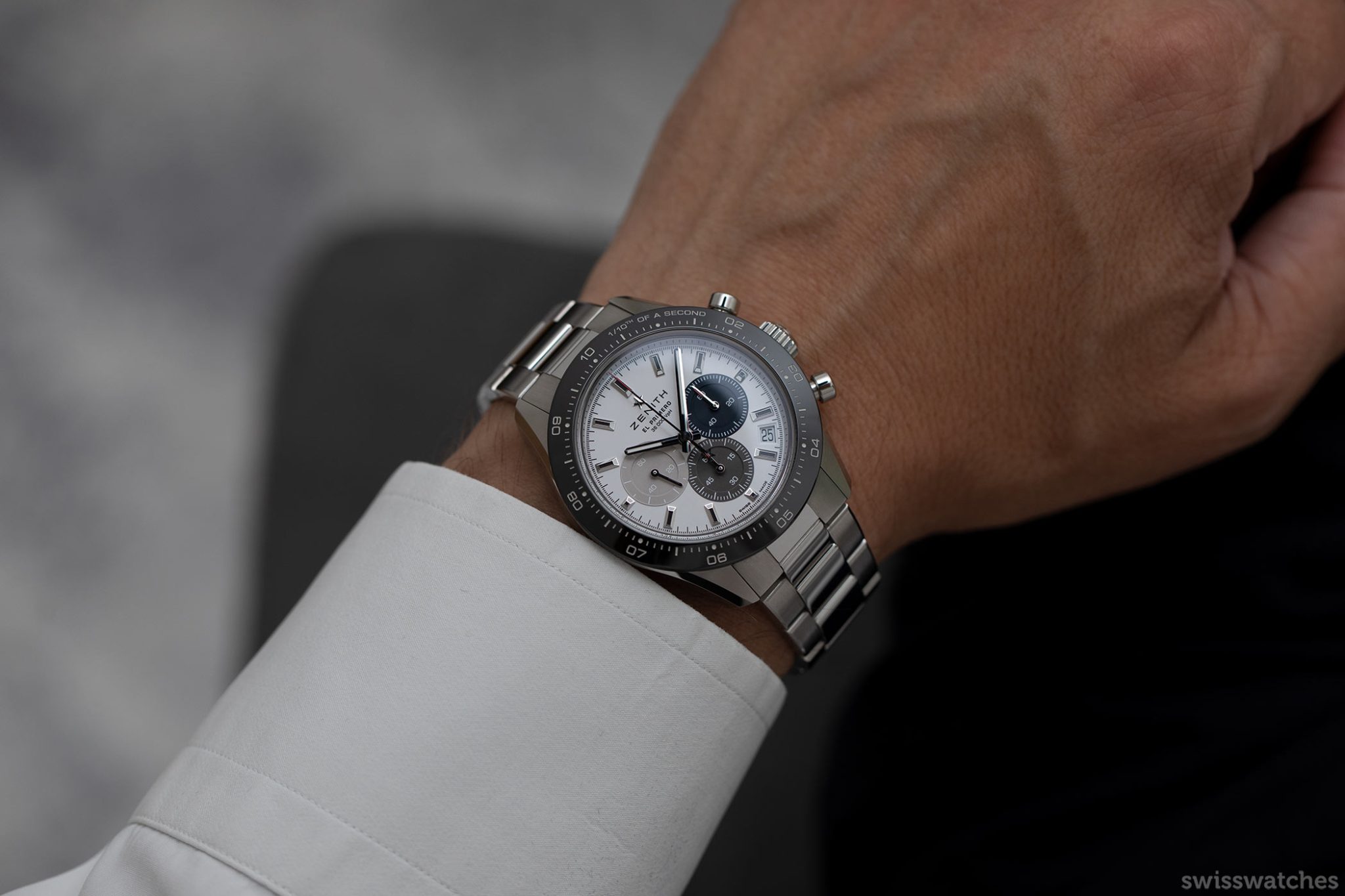 The Zenith Chronomaster Sport ready to measure the time