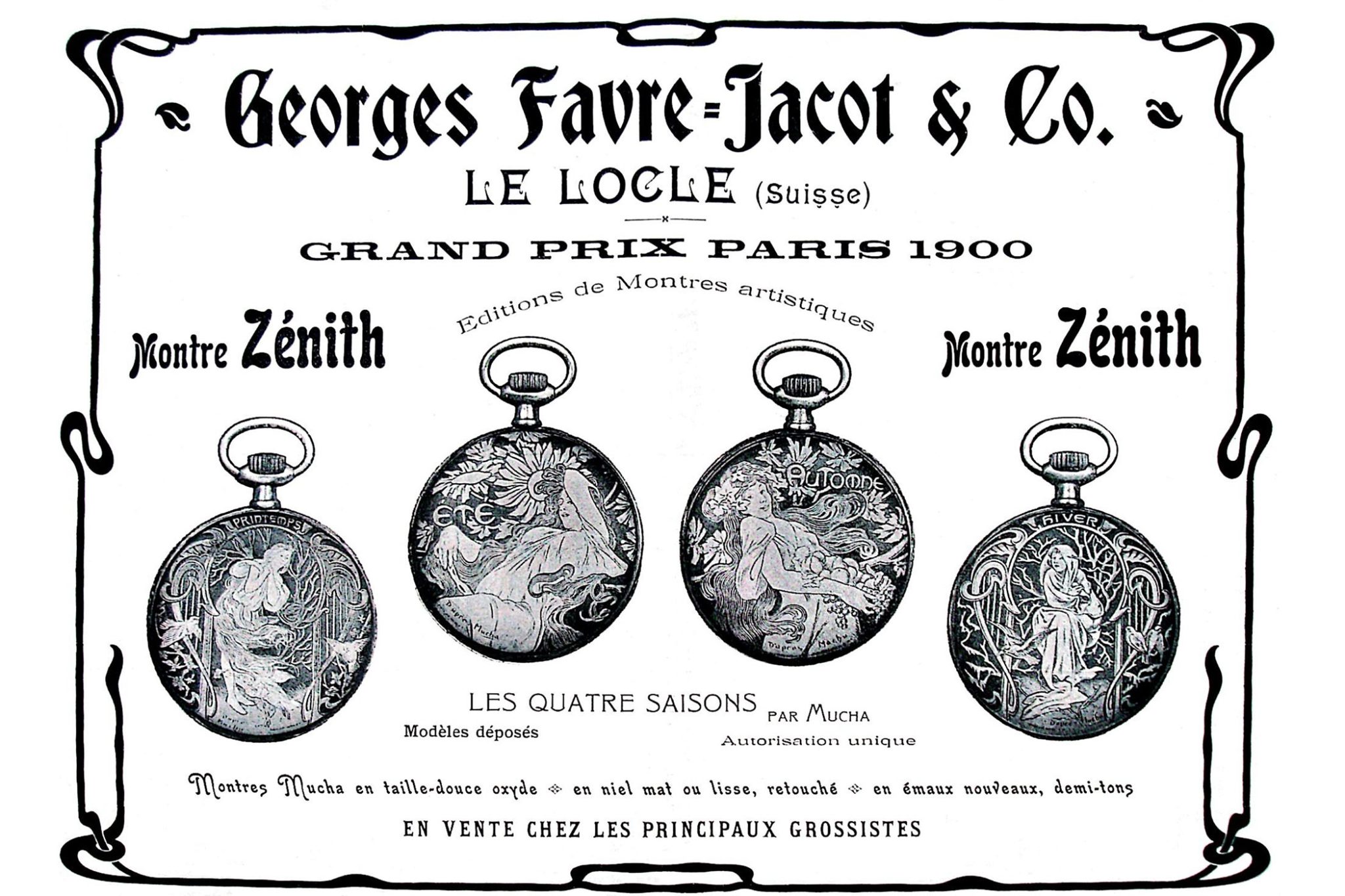 Zenith heritage advert from 1902