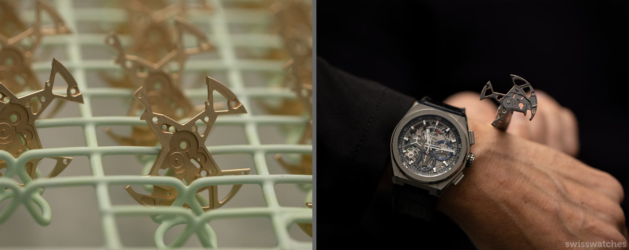 A watch metal part that contributes to the watch movement