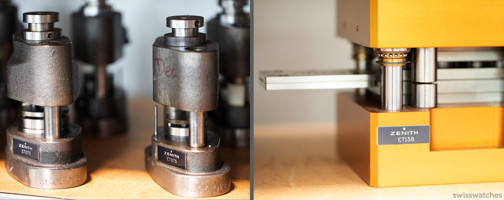 Two different objects of the fabrication material of Zenith manufacture
