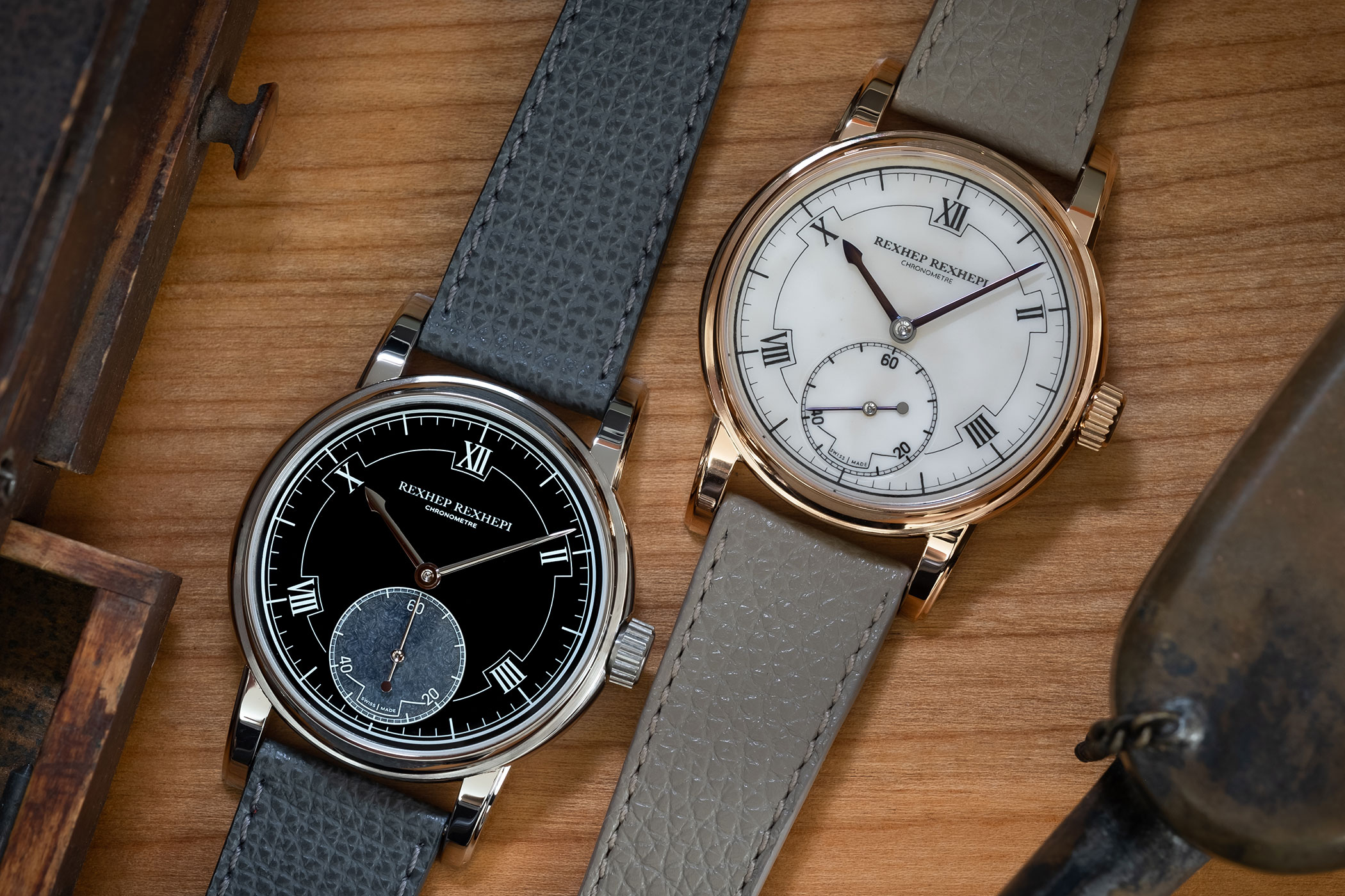 Akrivia RRCCII Rexhep Rexhepi Chronometre Contemporain II in Platinum and Rose Gold