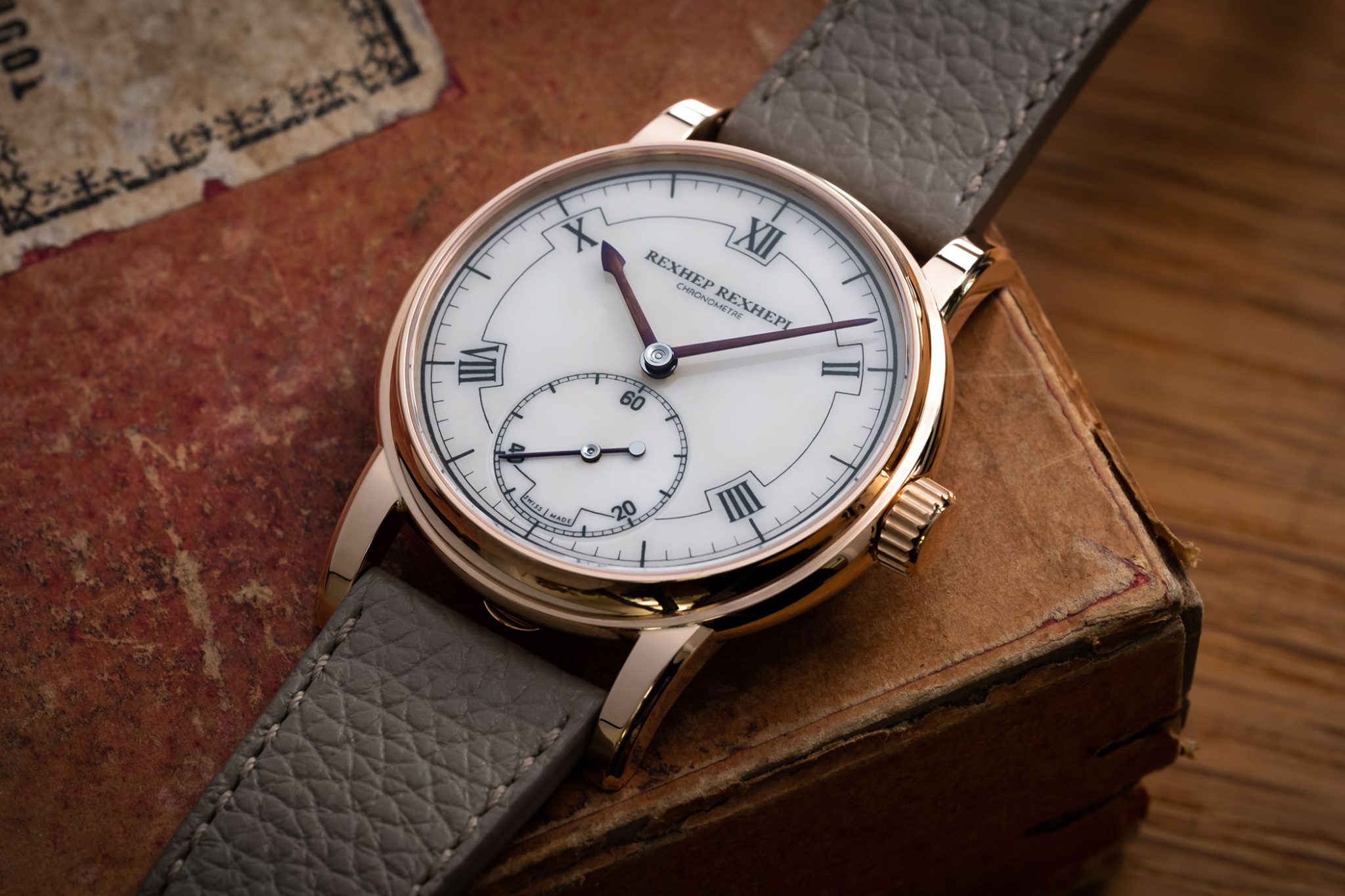 Akrivia RRCCII Rexhep Rexhepi Chronometre Contemporain II in rose gold with white dial