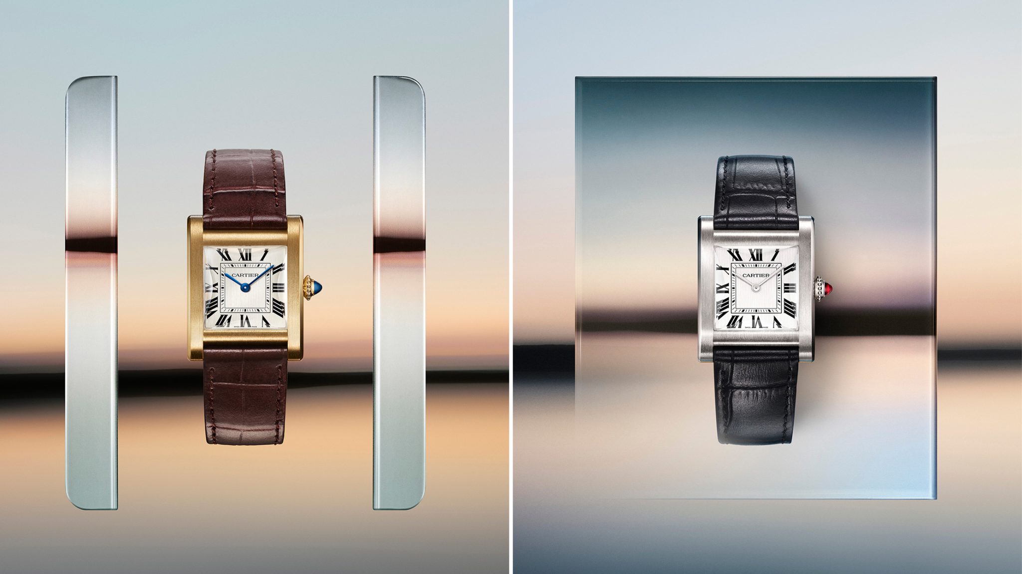 Cartier-Prive-Tank-Yellow-Gold 750-Platinum-950-Bracelet