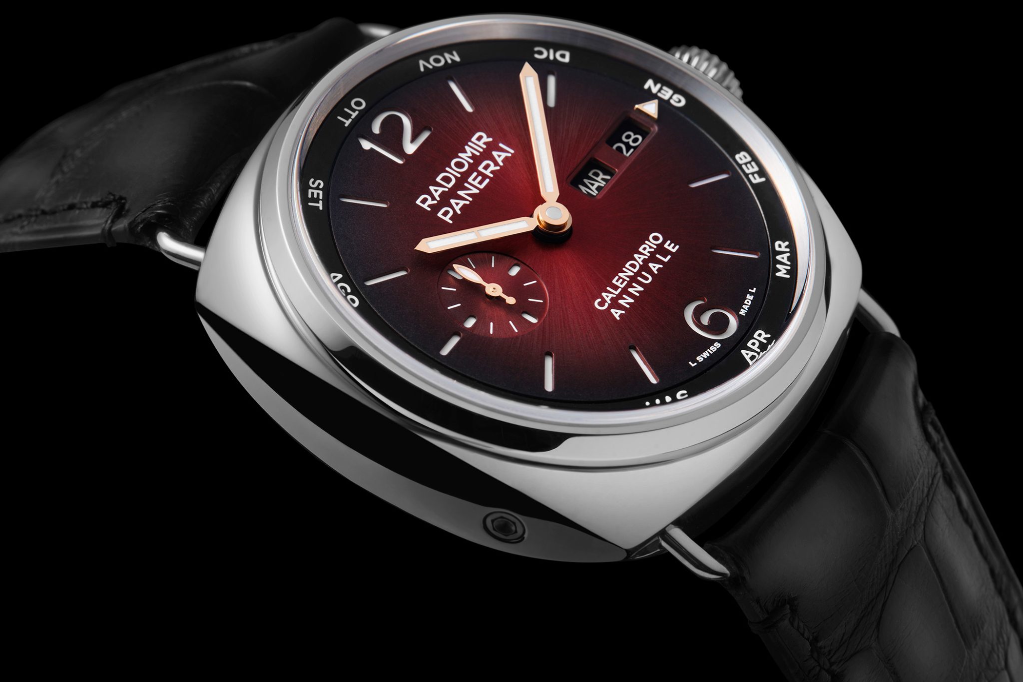 Panerai-Radiomir-annual-calender-PAM01342-front-dial-black-background