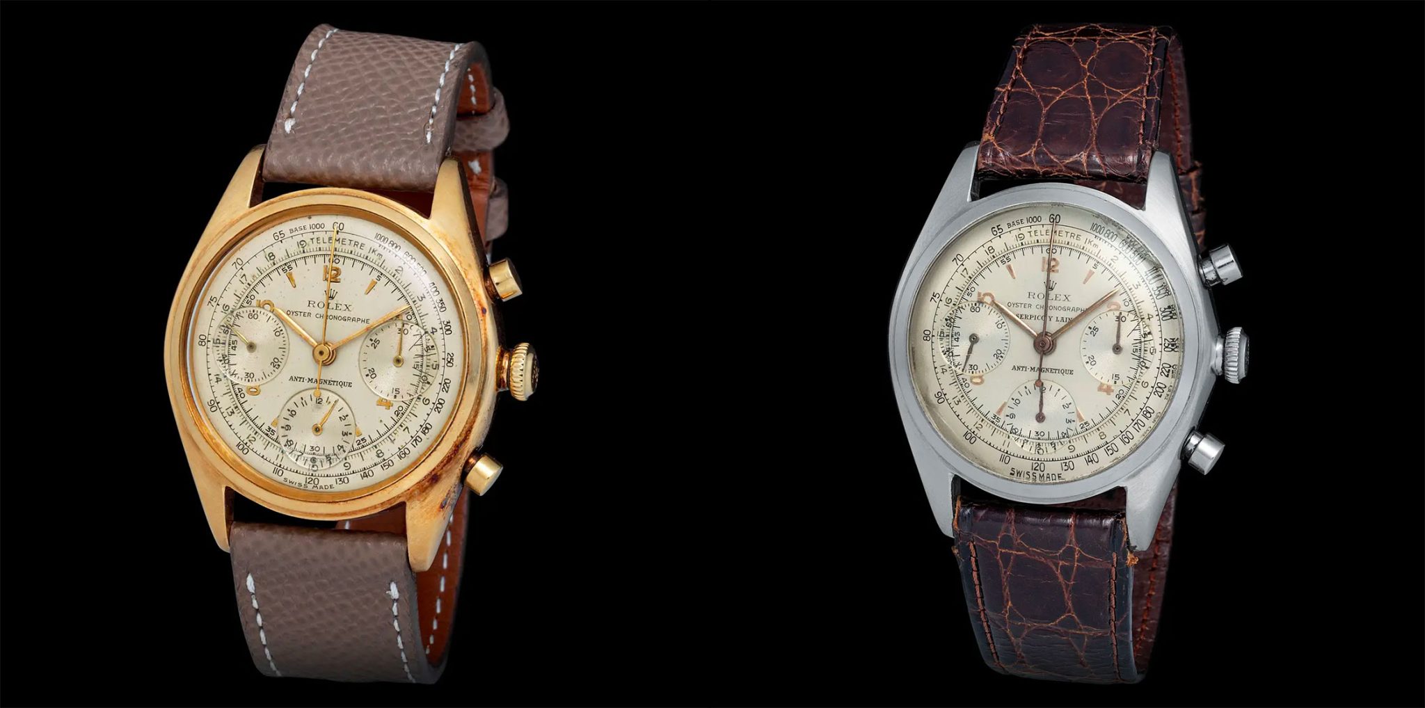 Rolex-Pre-Daytona-Ref-4537-in-Yellow-Gold-Lot-38-and-Rolex-4537-Monoblocco-MLG-Auction-2023-April-Lot-197