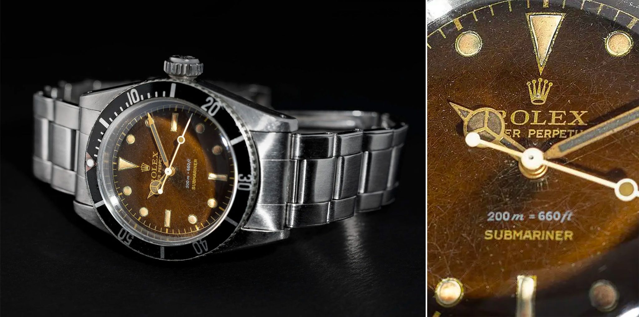 Rolex-Submariner-6538-Tropical-Brown-Dial-MLG-Exclusive-Timepieces-Auction-2023-April-Lot-149