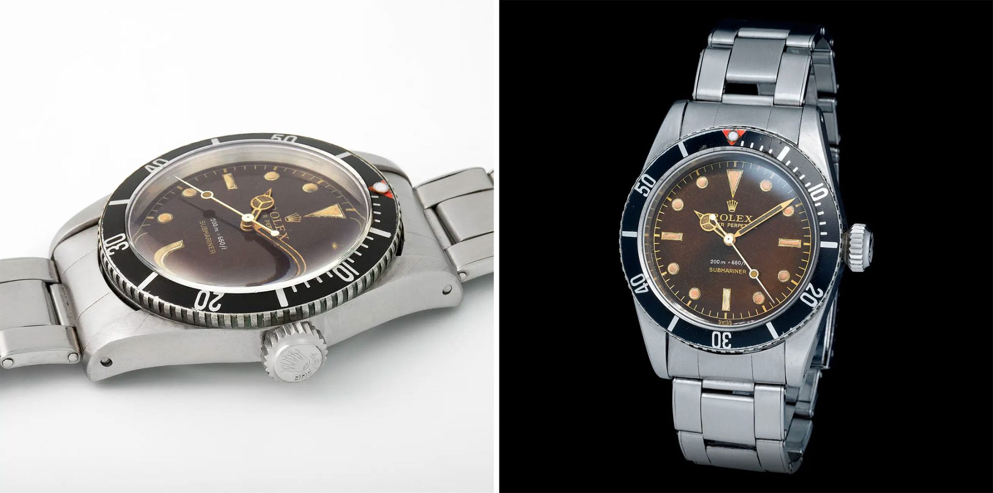 Rolex-Submariner-6538-Tropical-Brown-Dial-from-1958-MLG-Exclusive-Timepieces-Auction-2023-April-Lot-149