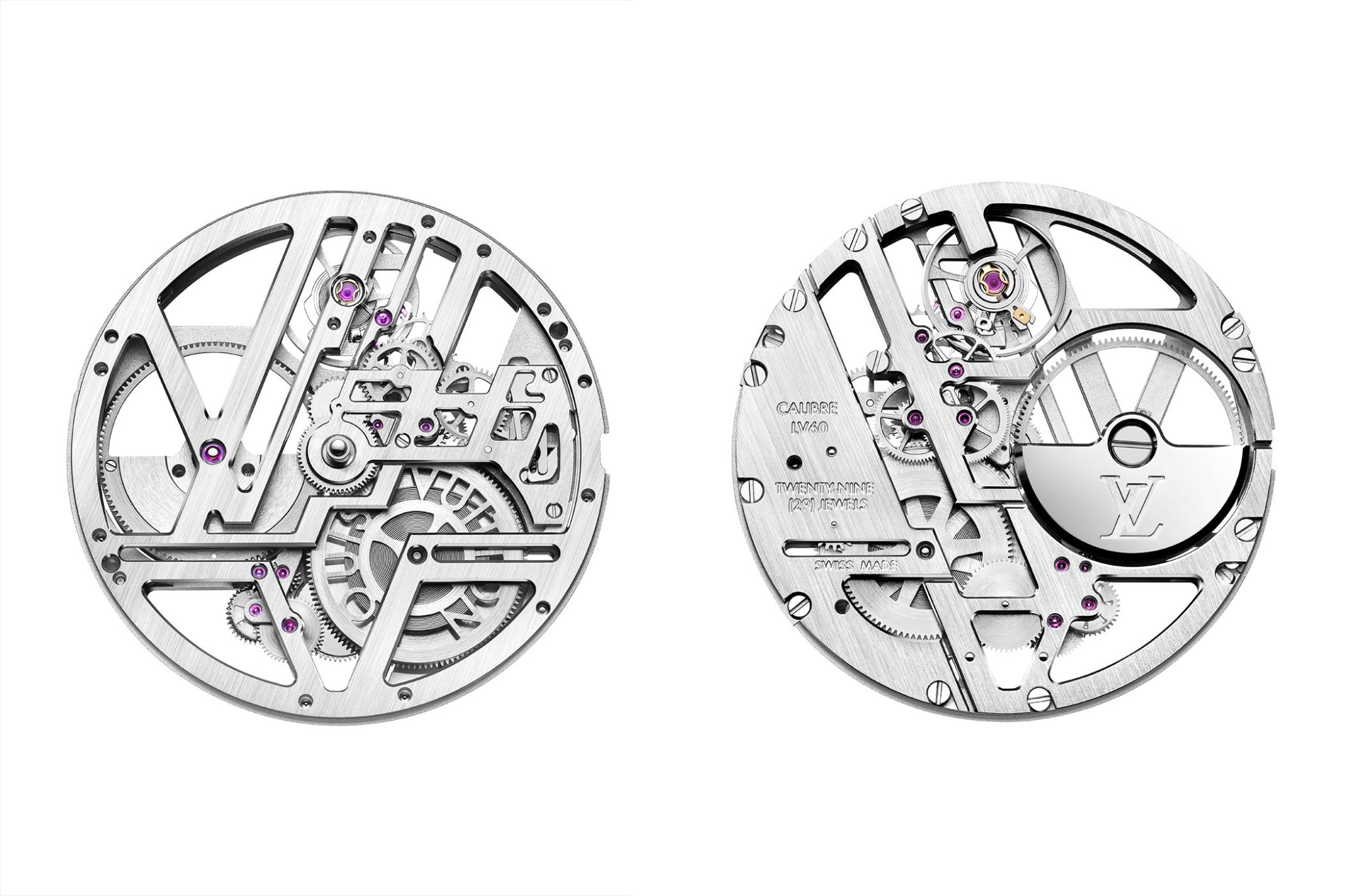 Louis-Vuitton-Voyager-Skeleton-in-Platinum-Ref-Q7EN1K-Movement-Front-and-Back