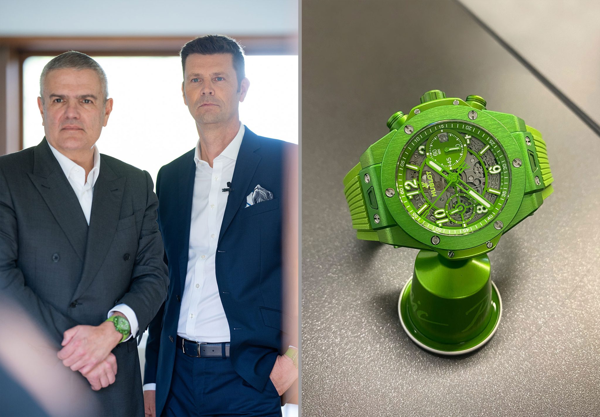 Hublot-CEO-Ricardo-Guadalupe-and-Nespresso-CEO-Guillaume-Le-Cunff