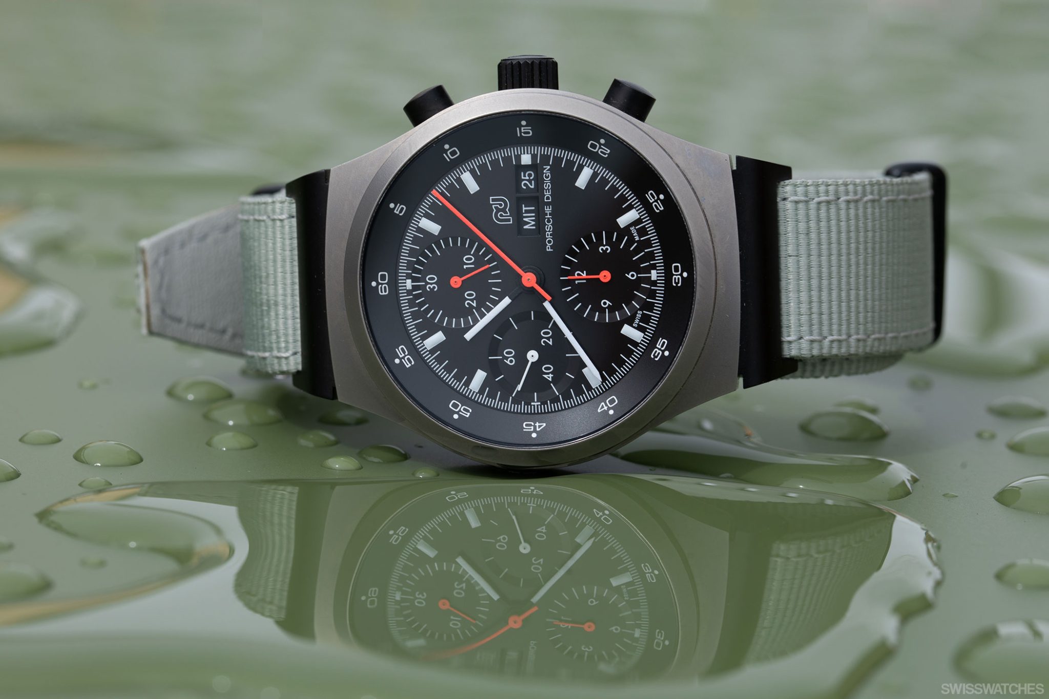Porsche-Design-Chronograph-1-GP-Ice-Race-2023-Mankei-Strap-Khaki-Green