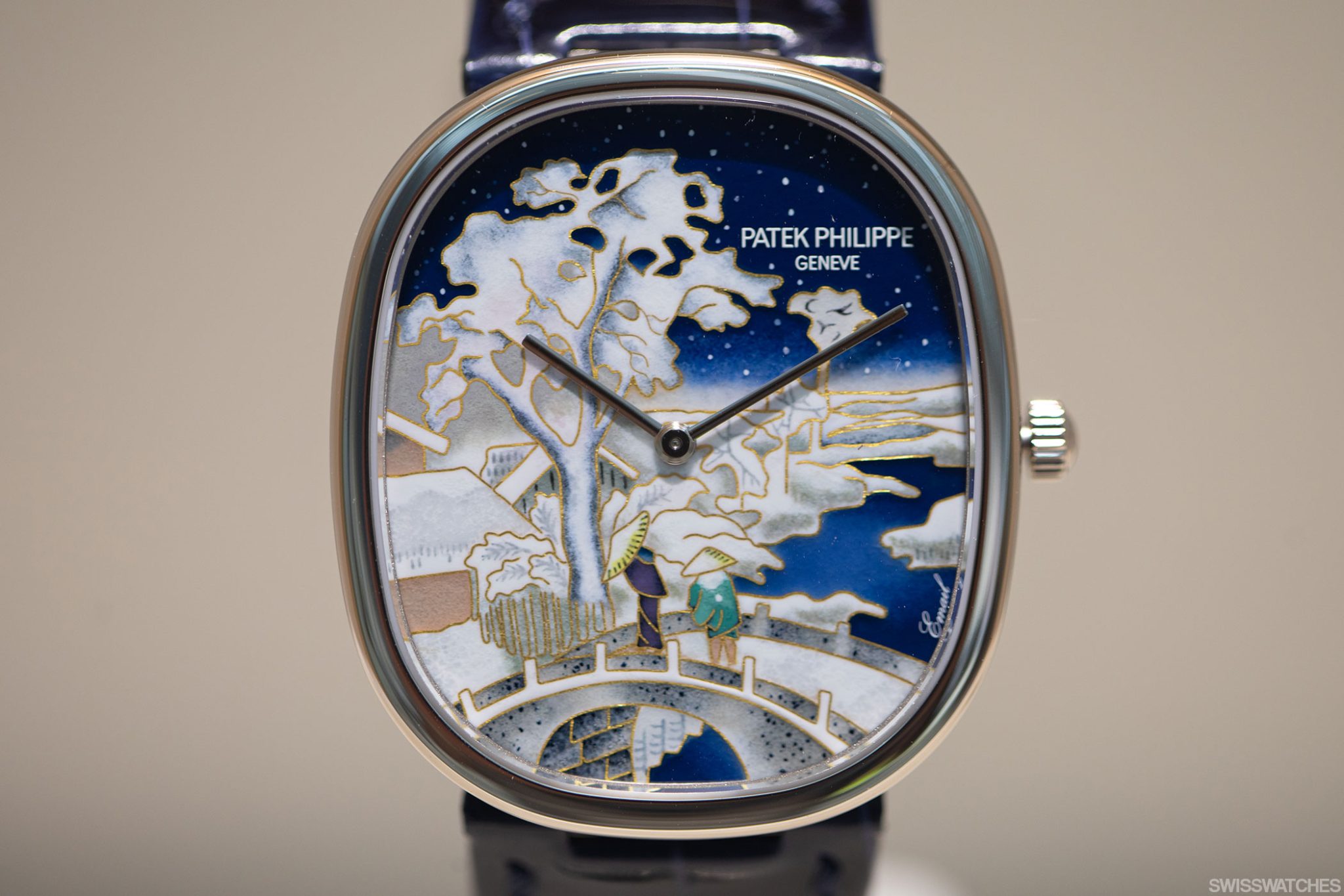 Patek-Philippe-Rare-Handcrafts-Enamel-Ellipse-5738:50G-025-Snow-landscape
