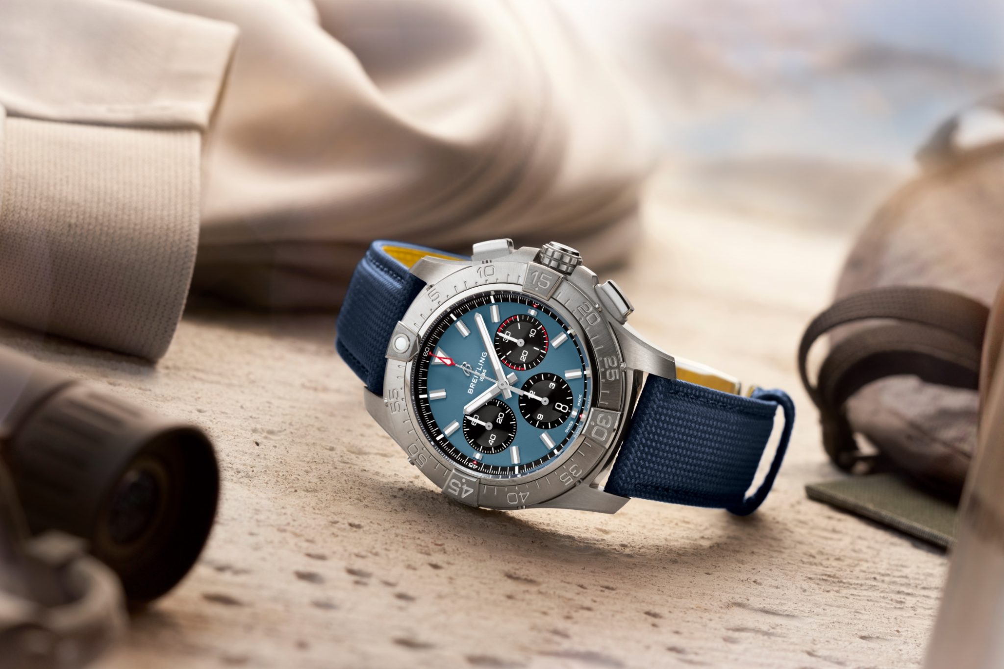 Breitling-Avenger-B01-Chronograph-44-Ref-AB0147101C1X1-Blue-Strap
