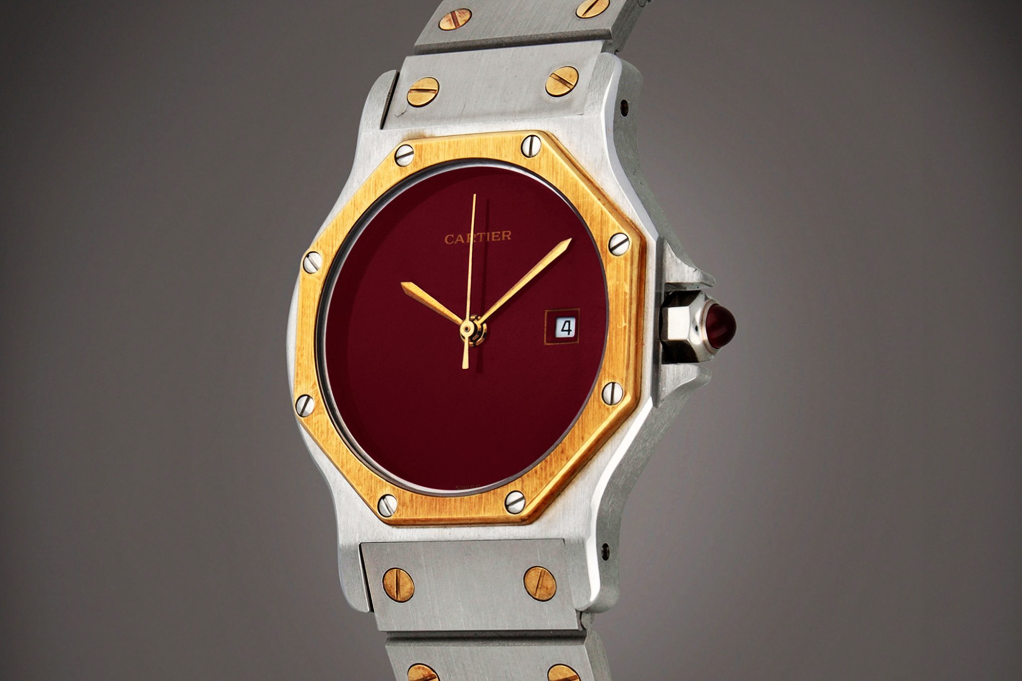 Cartier-Santos-Octagon-Date-Display-From-1990