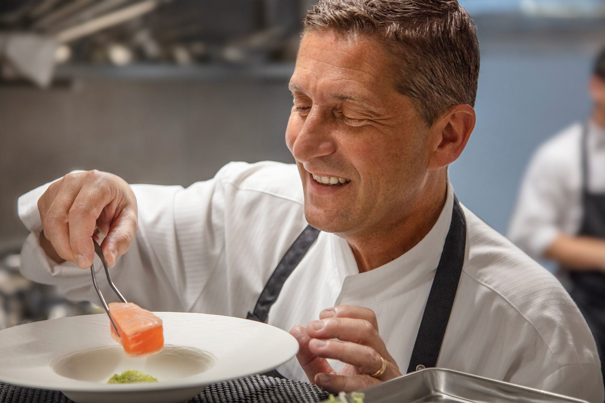 Dominique Gauthier in the kitchen