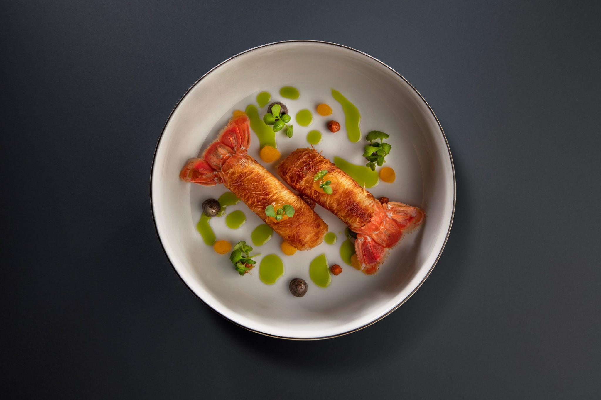 Langoustines with kadaifi