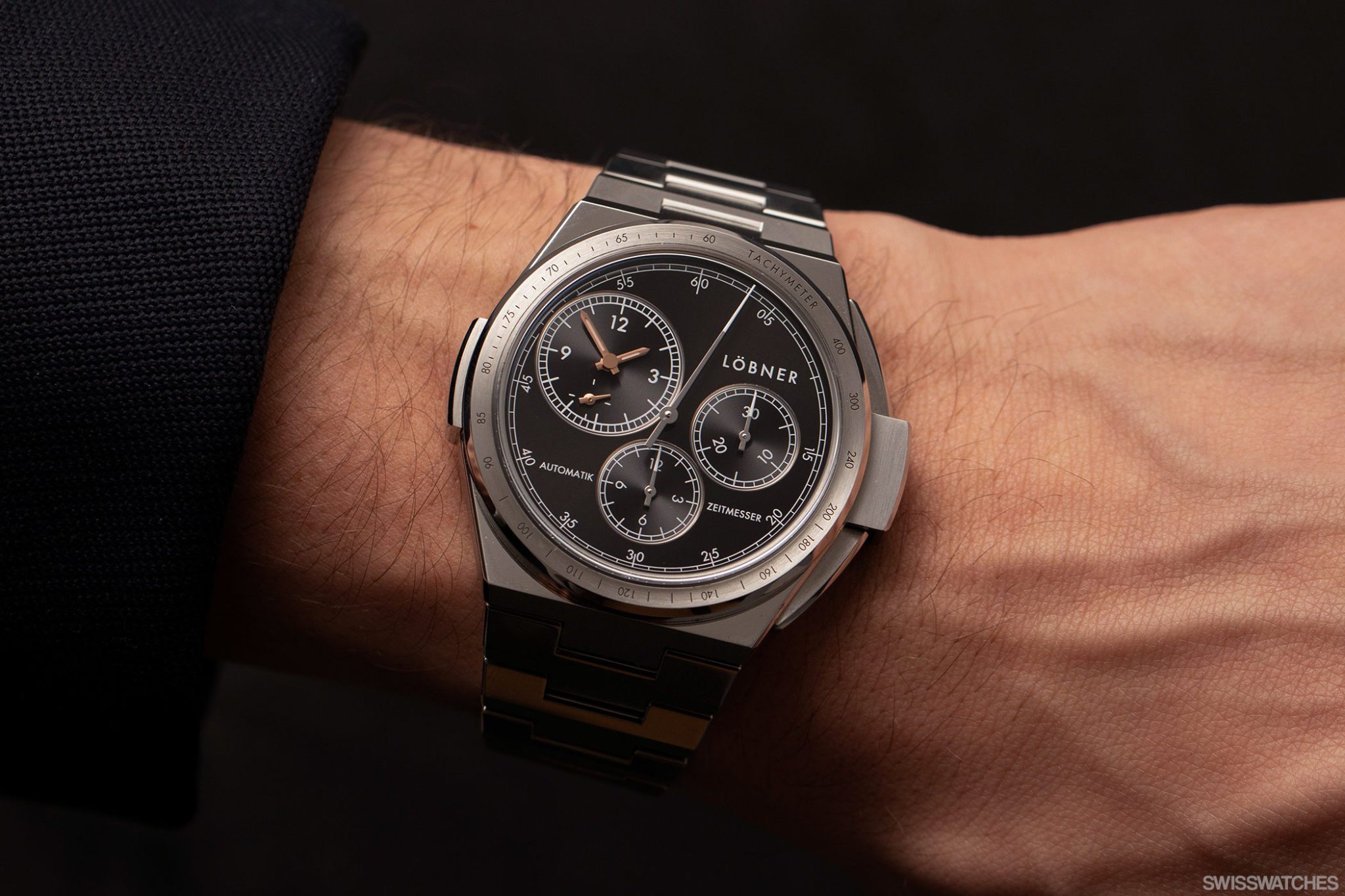 loebner-steelracer-black-dial-chronograph-with-sledge