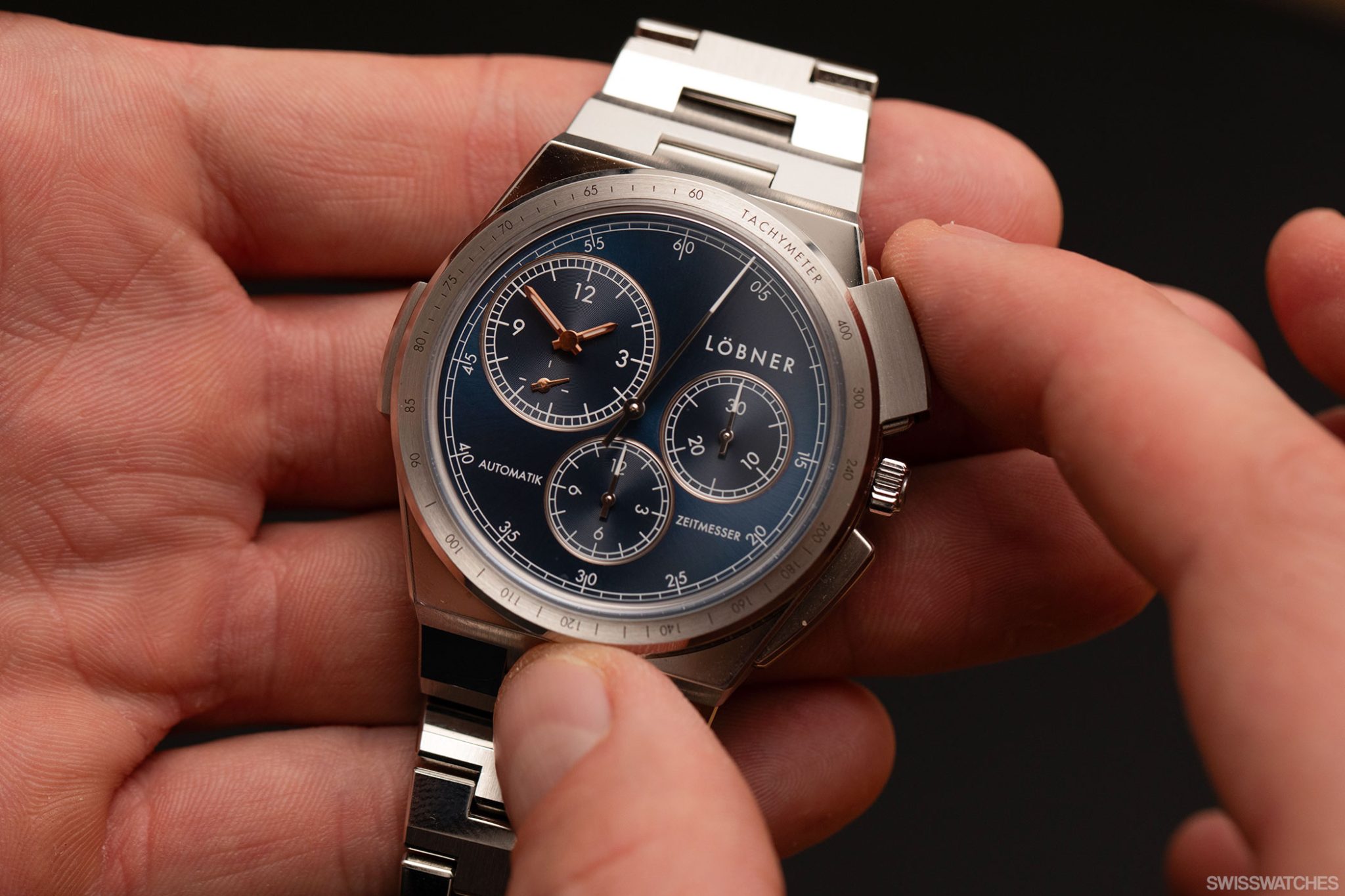 loebner-steelracer-blue-dial-metal-bracelet