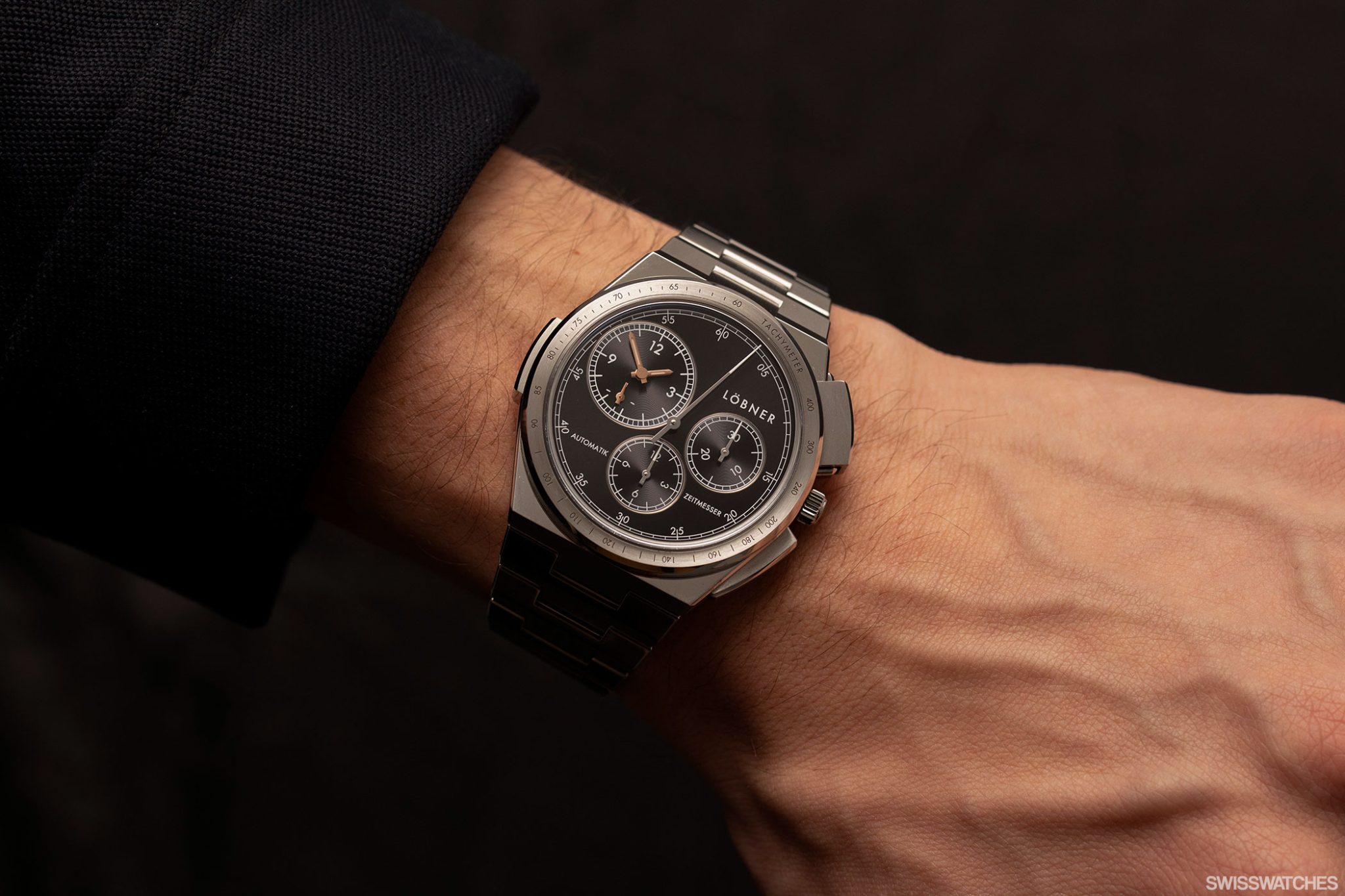 loebner-steelracer-chronograph-black-dial