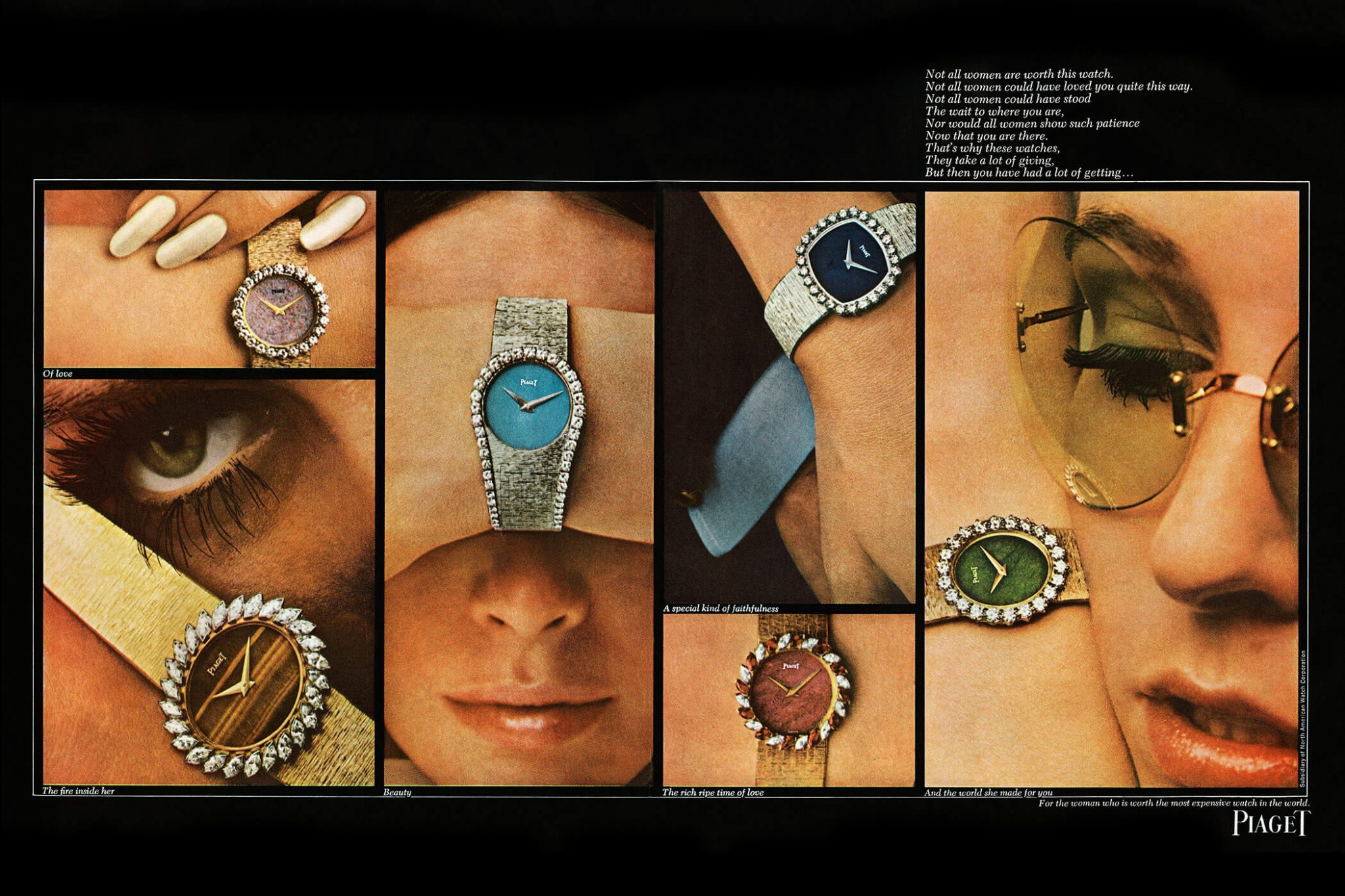 piaget-harpers-bazaar-advertisement-1969-watches-with-various-gemstones