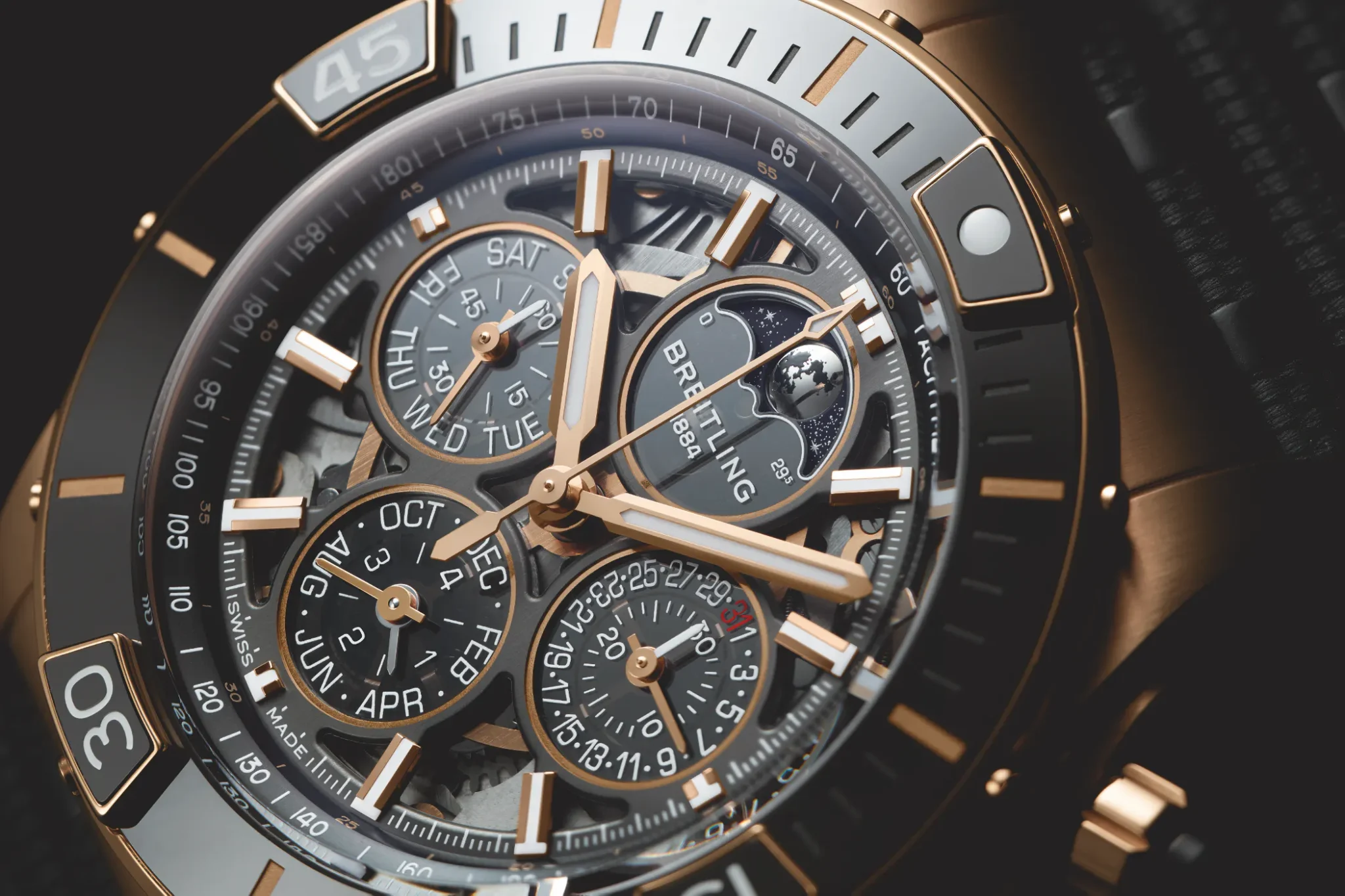 breitling-140th-anniversary-super-chronomat-b19-44-perpetual-calendar-dial